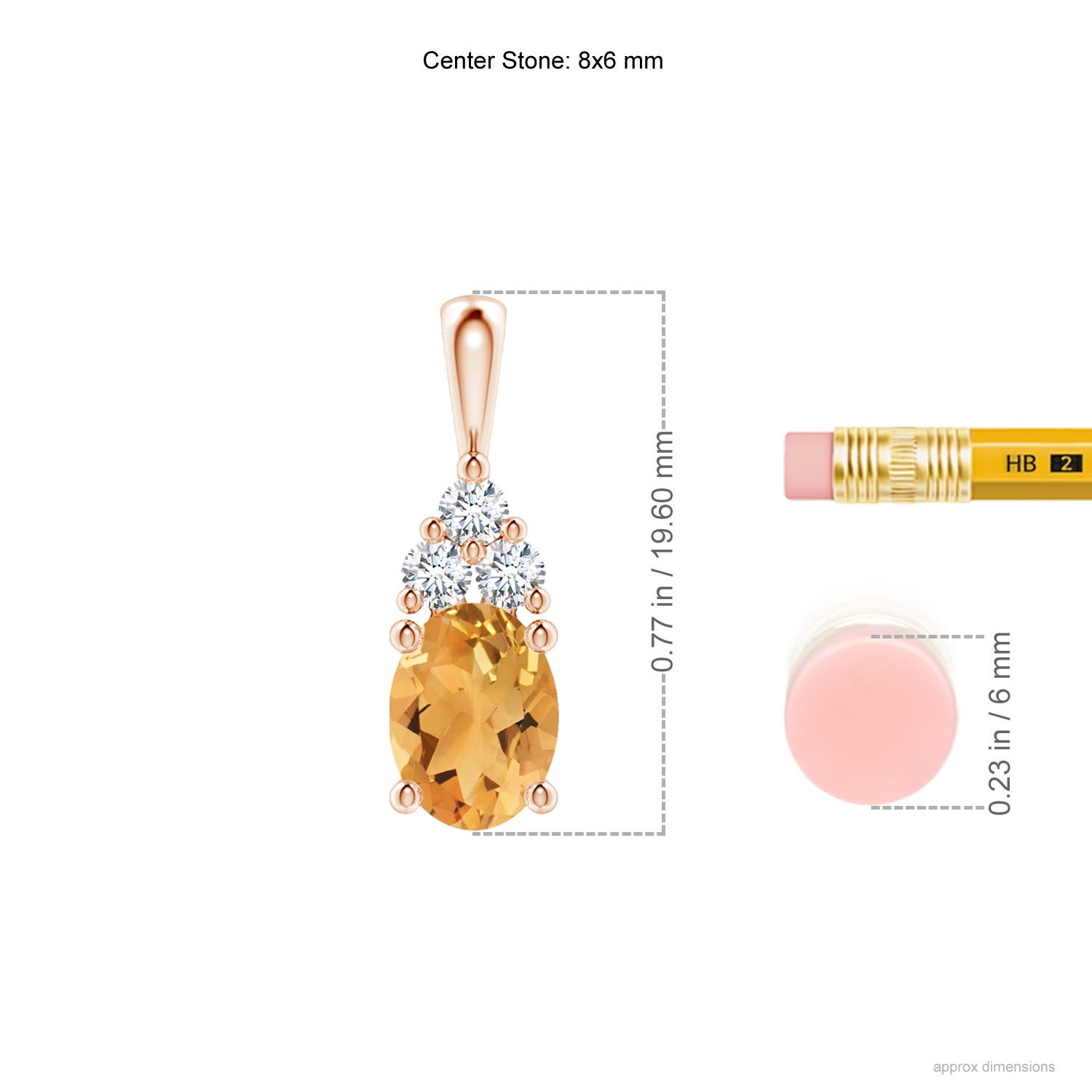 A - Citrine / 1.31 CT / 14 KT Rose Gold