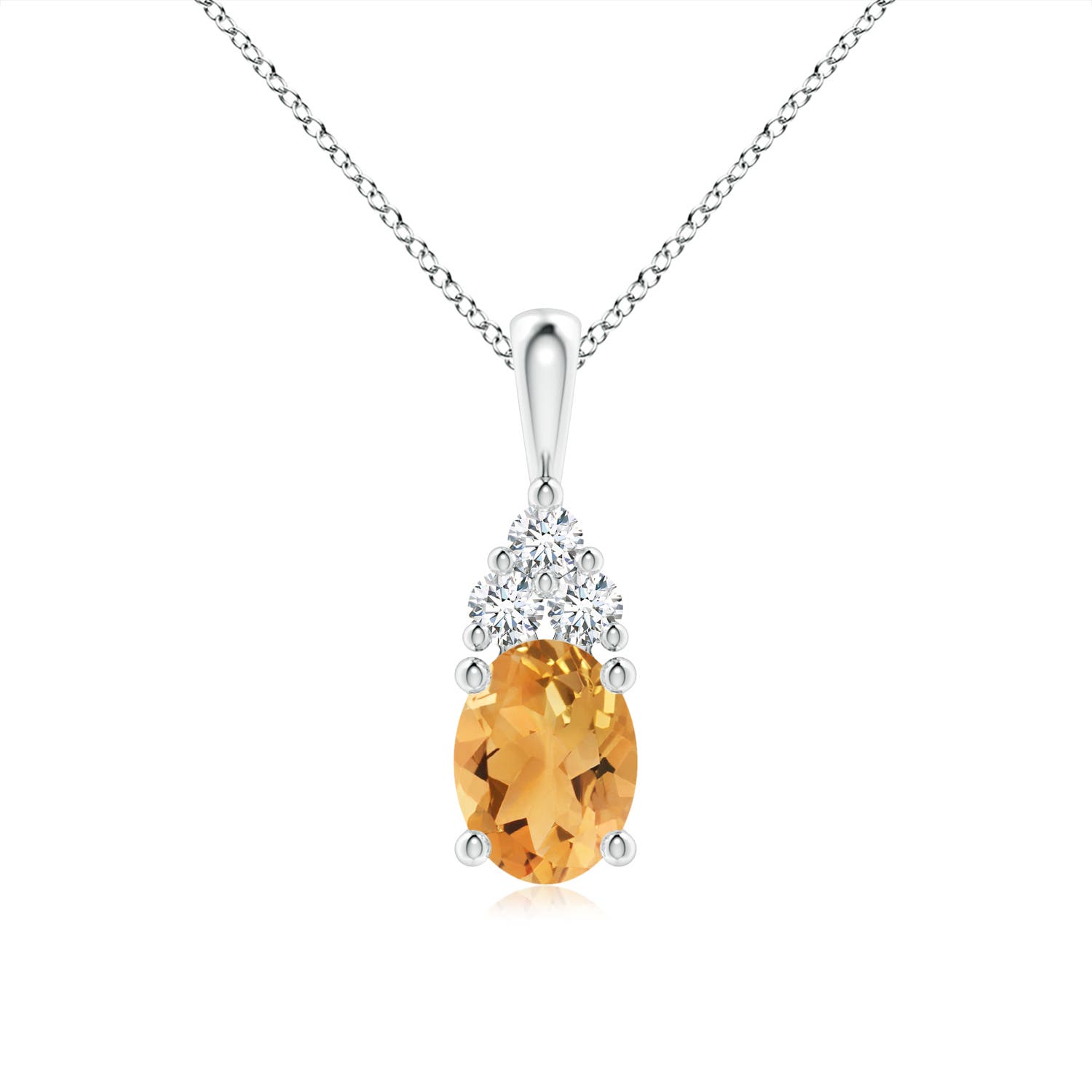 A - Citrine / 1.31 CT / 14 KT White Gold