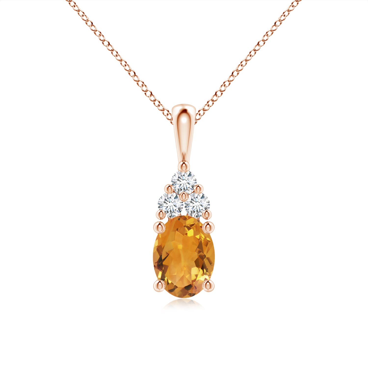 AA - Citrine / 1.31 CT / 14 KT Rose Gold