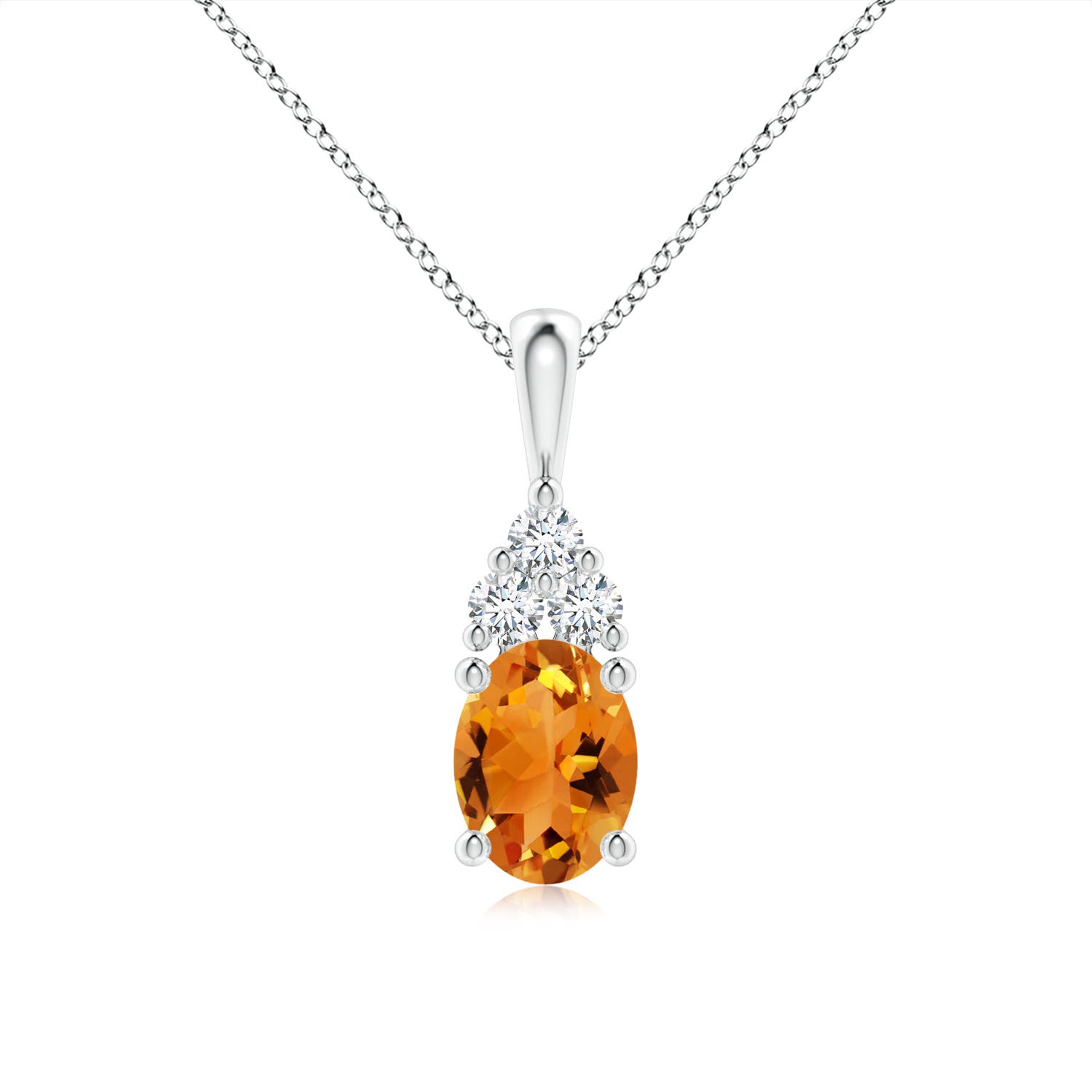 AAA - Citrine / 1.31 CT / 14 KT White Gold