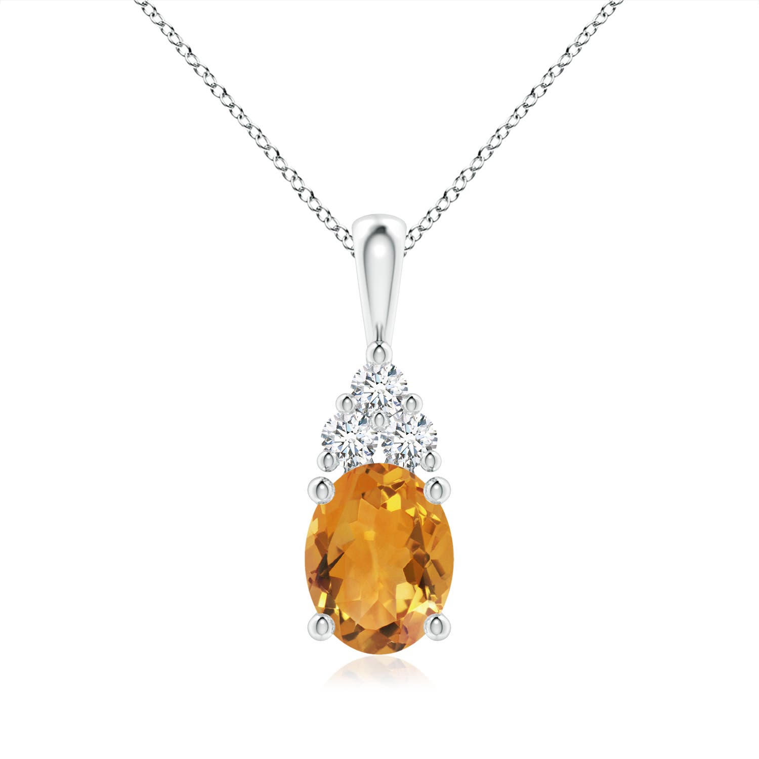 AA - Citrine / 1.88 CT / 14 KT White Gold