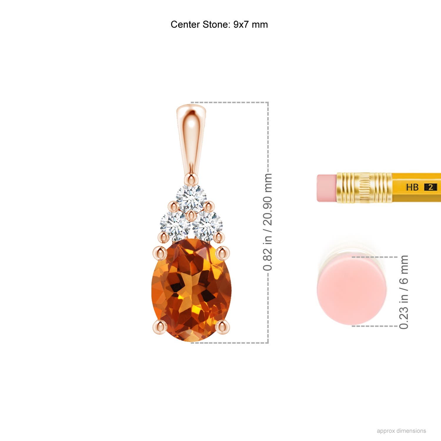 AAAA - Citrine / 1.88 CT / 14 KT Rose Gold