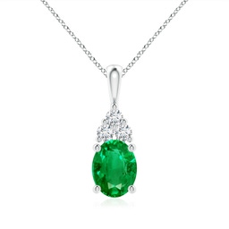 Solitaire Emerald Solitaire Necklaces and Pendants