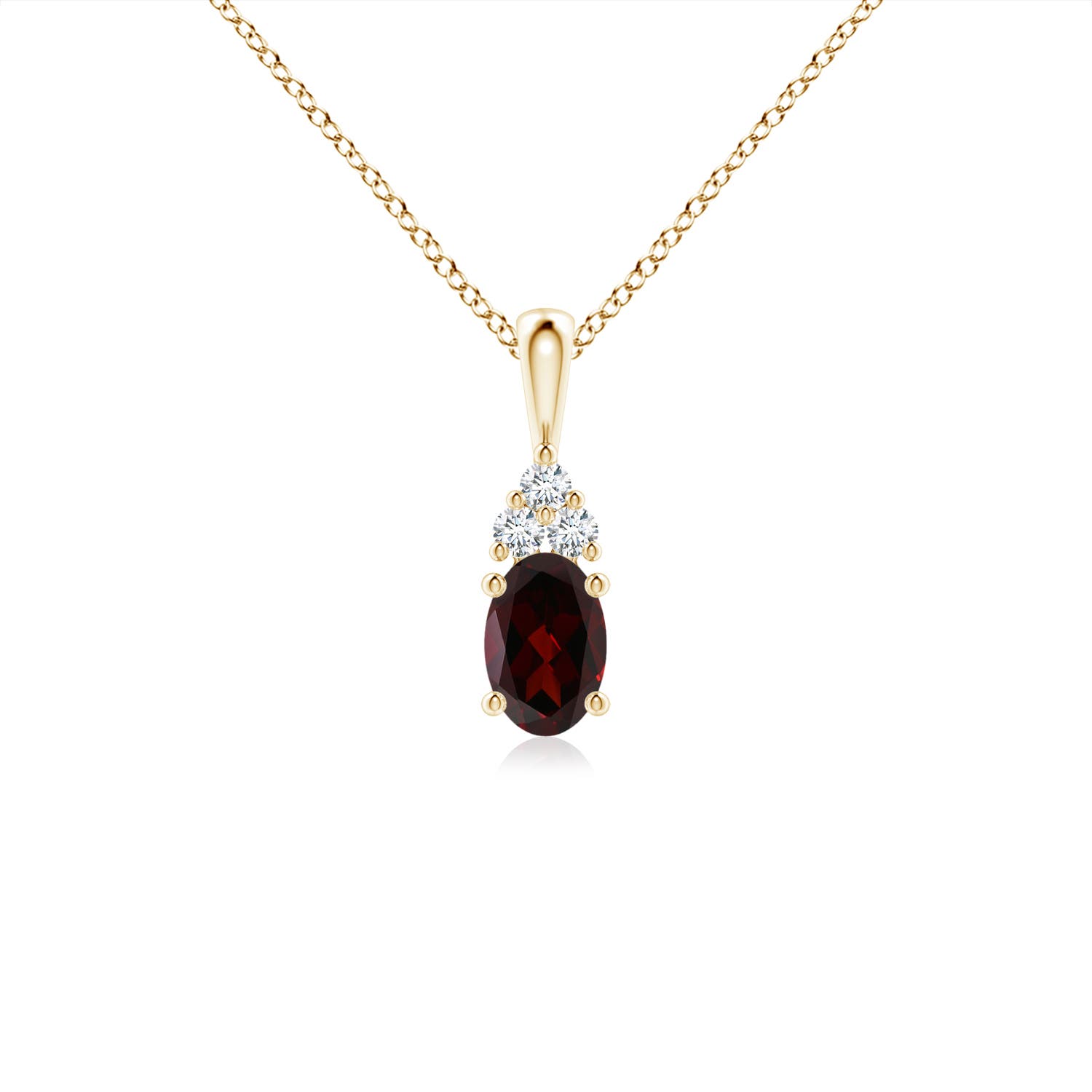 A - Garnet / 0.61 CT / 14 KT Yellow Gold