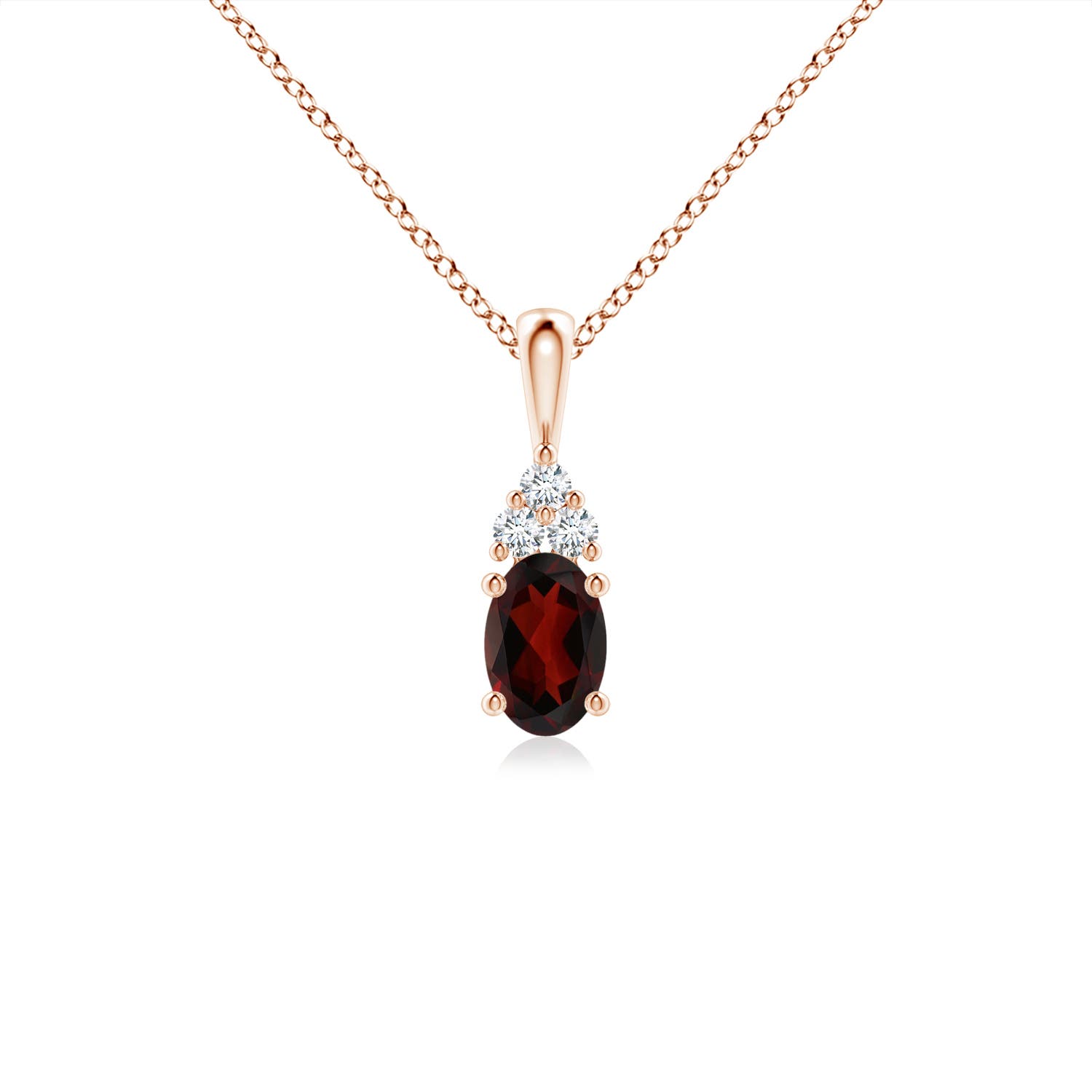 AA - Garnet / 0.61 CT / 14 KT Rose Gold