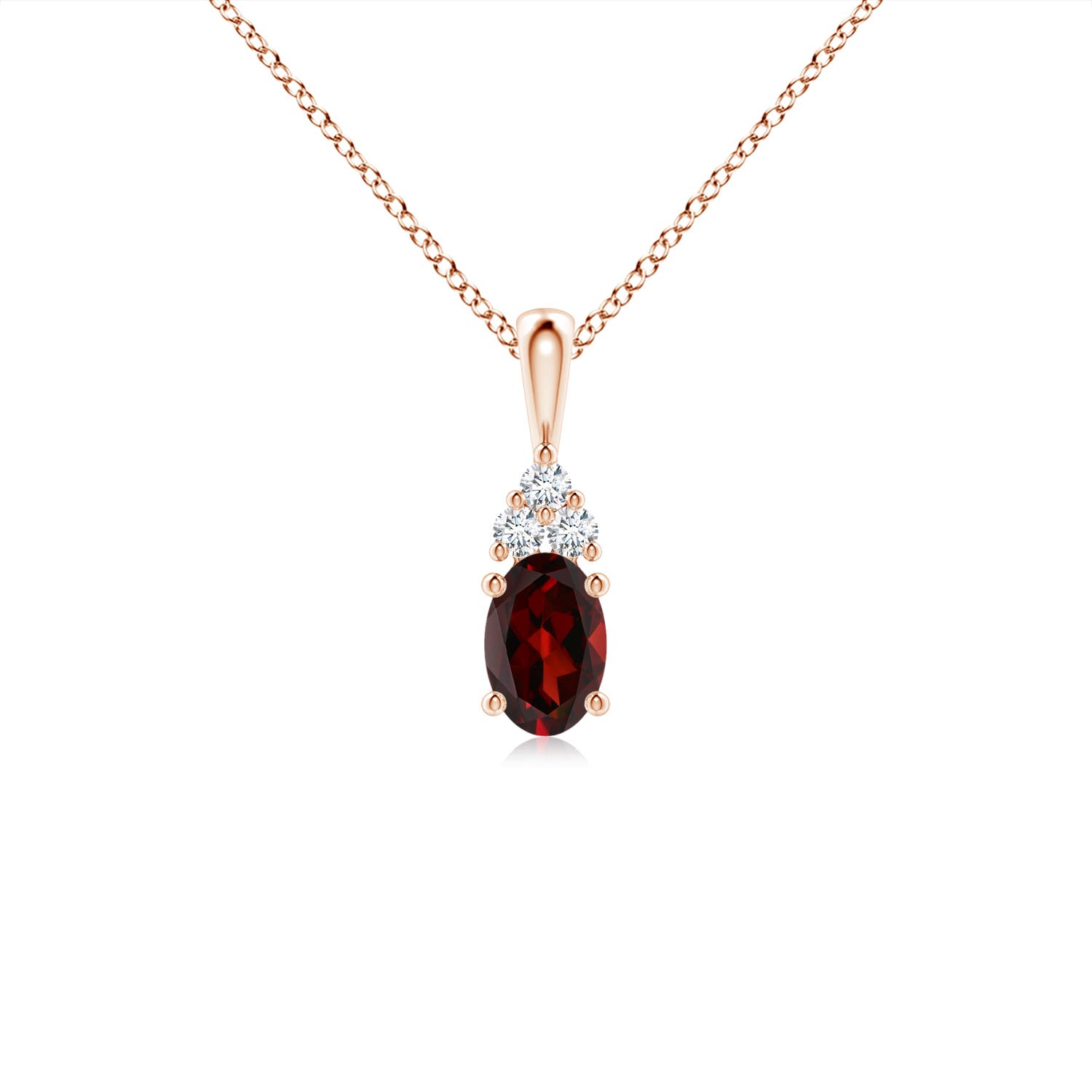 AAA - Garnet / 0.61 CT / 14 KT Rose Gold