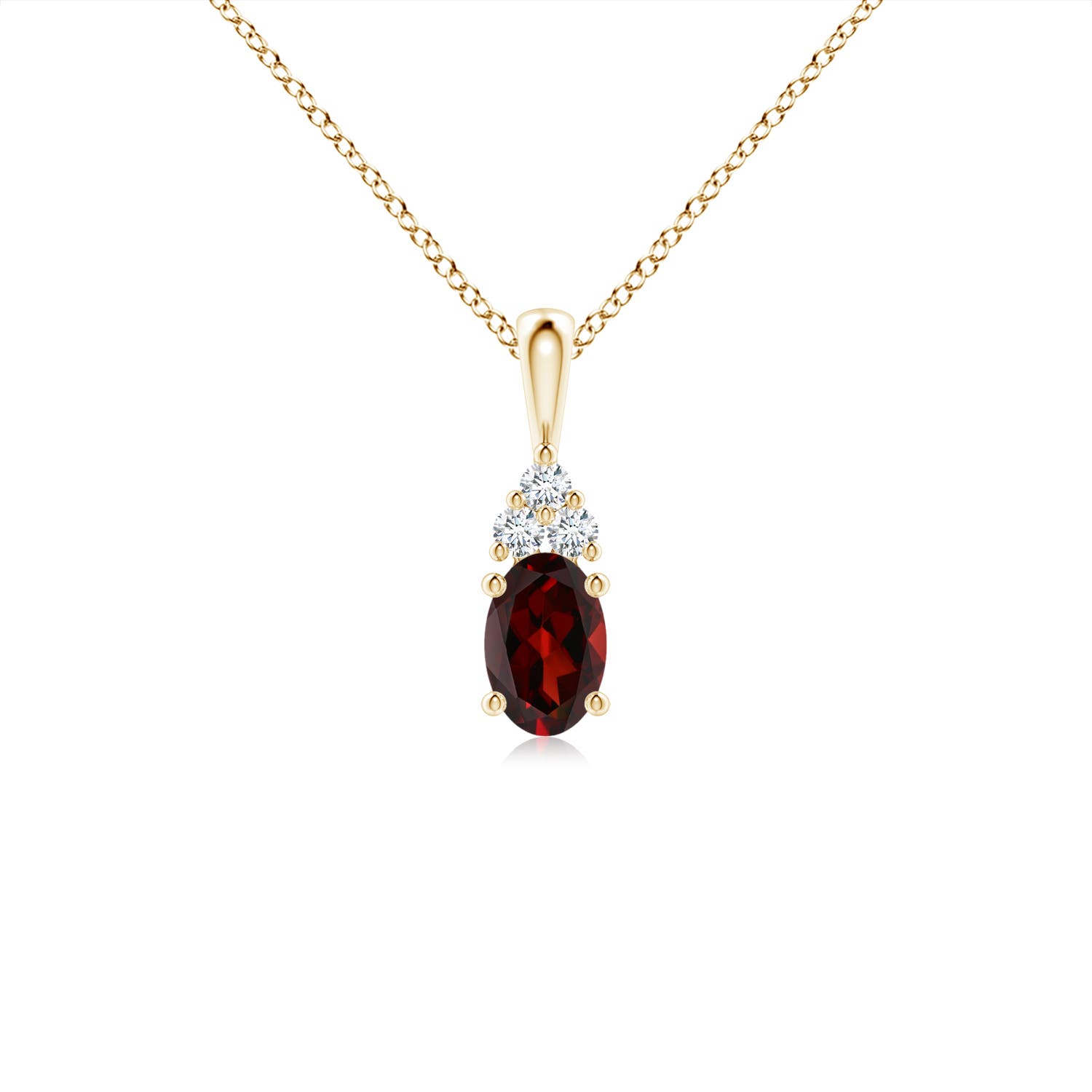 AAA - Garnet / 0.61 CT / 14 KT Yellow Gold