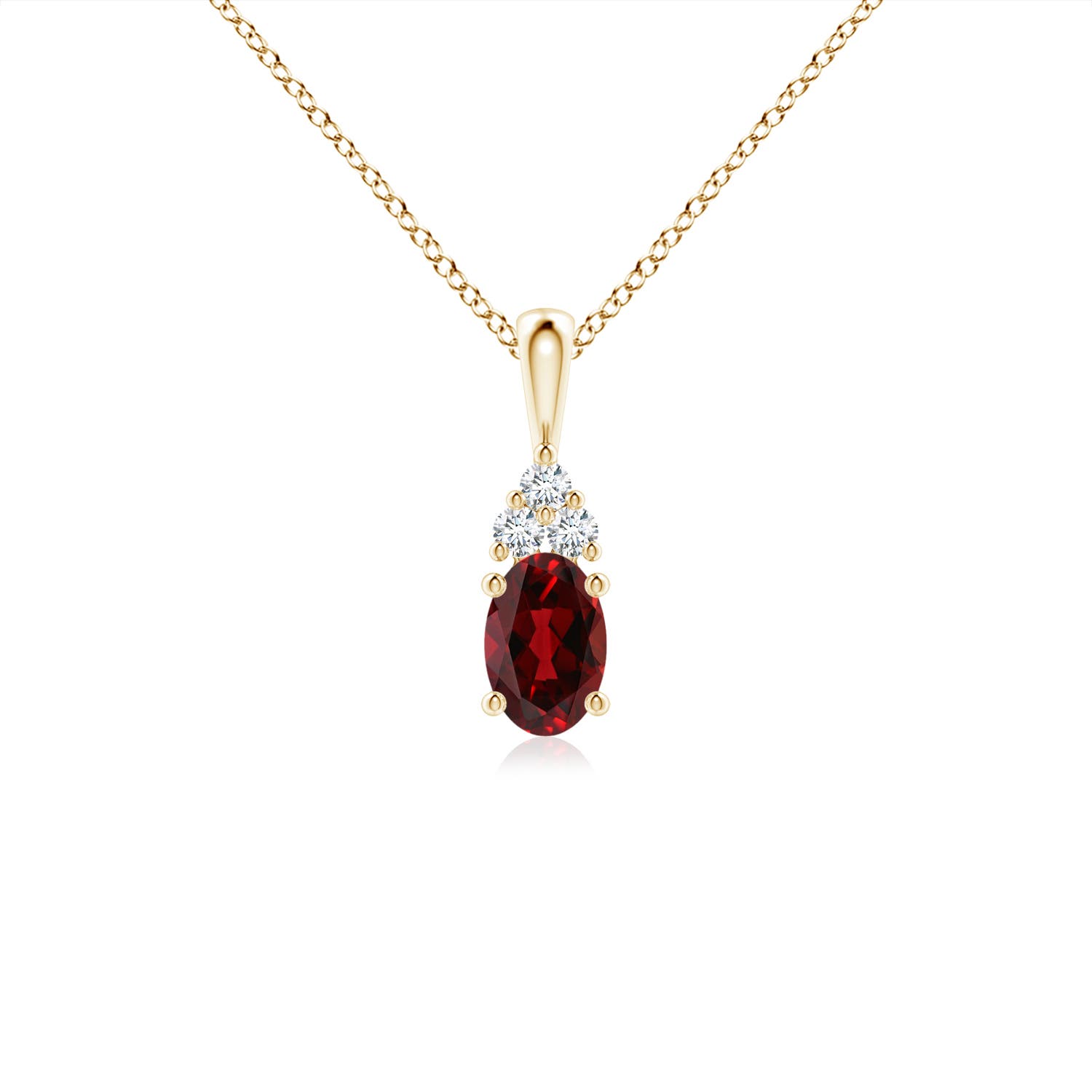 AAAA - Garnet / 0.61 CT / 14 KT Yellow Gold