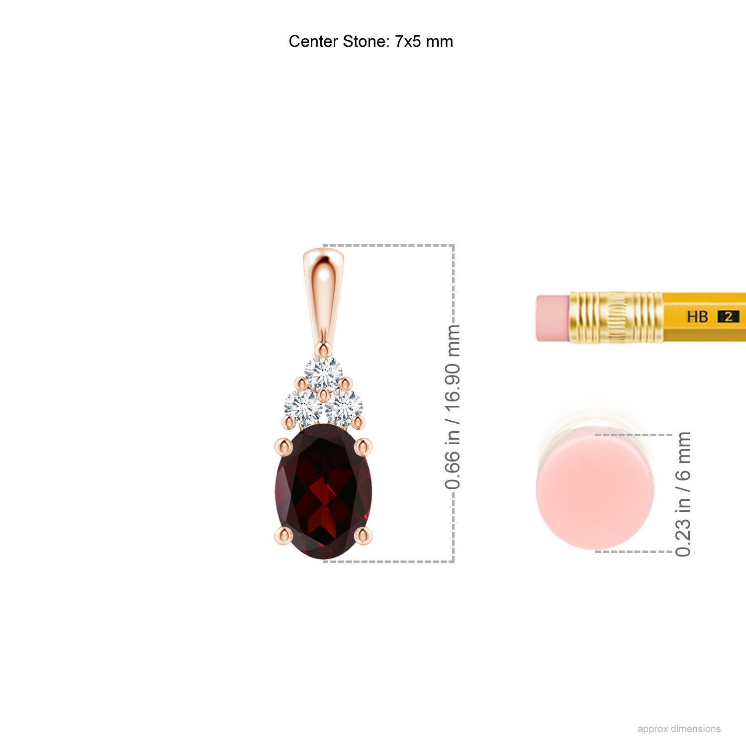 A - Garnet / 1.01 CT / 14 KT Rose Gold