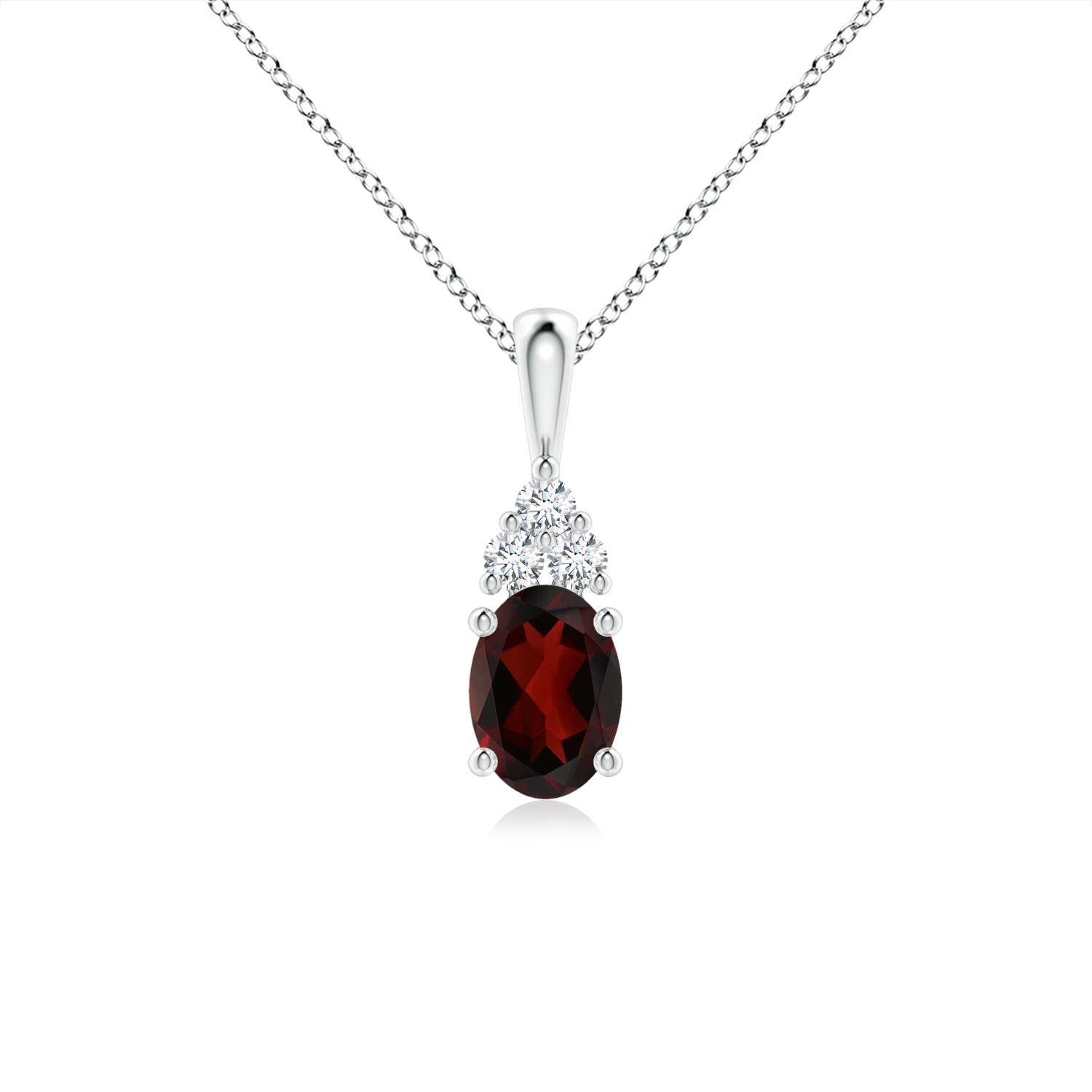 AA - Garnet / 1.01 CT / 14 KT White Gold