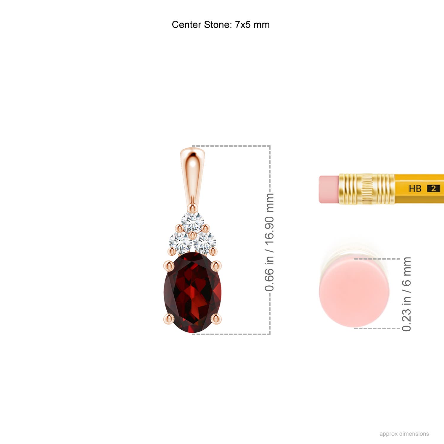 AAA - Garnet / 1.01 CT / 14 KT Rose Gold