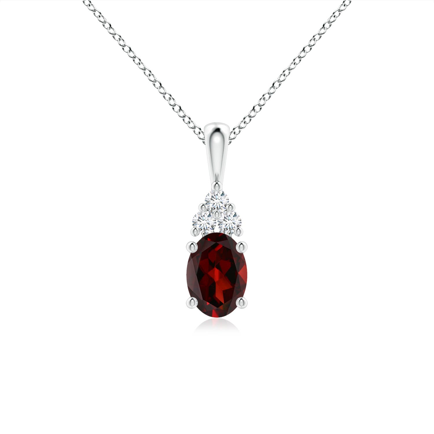 AAA - Garnet / 1.01 CT / 14 KT White Gold