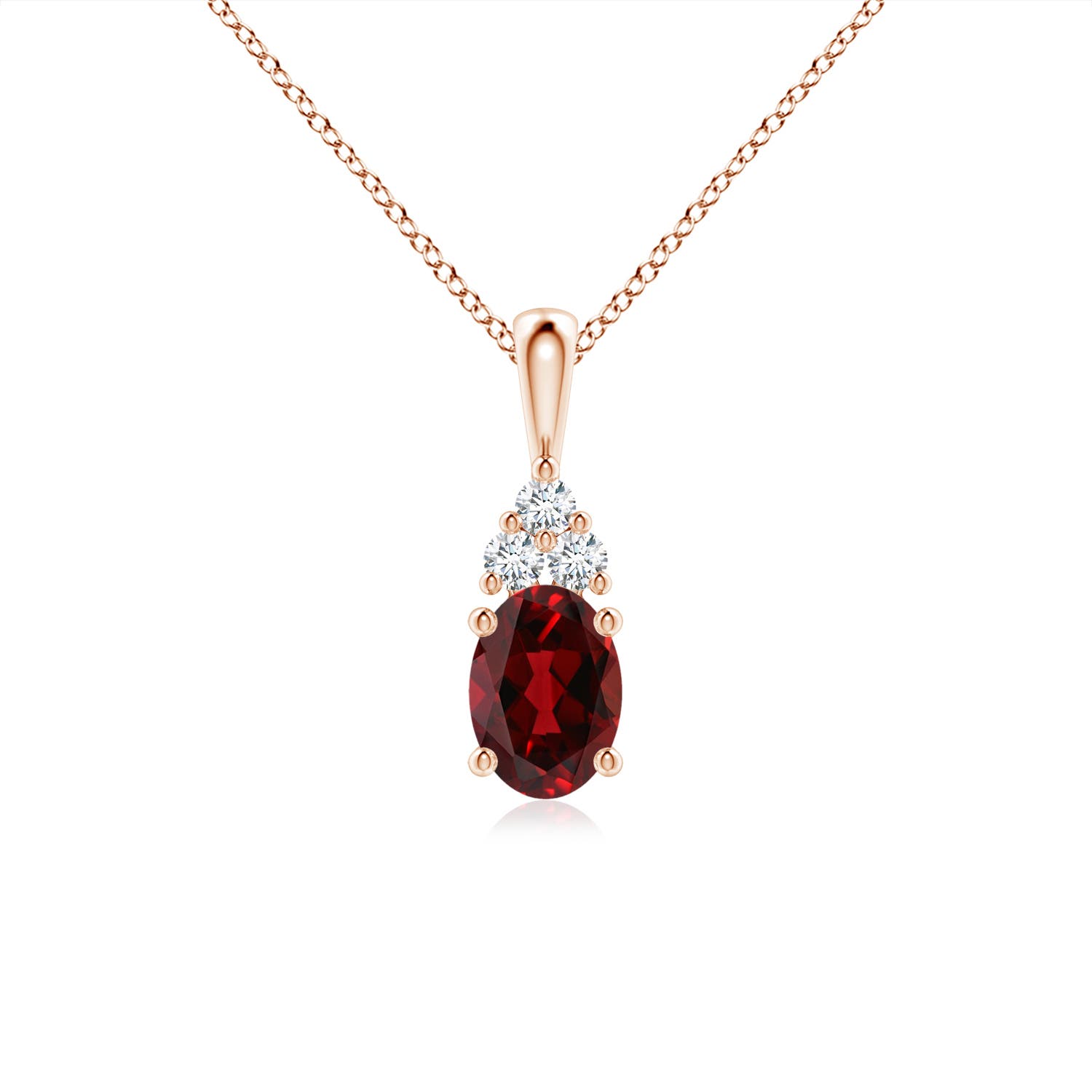 AAAA - Garnet / 1.01 CT / 14 KT Rose Gold