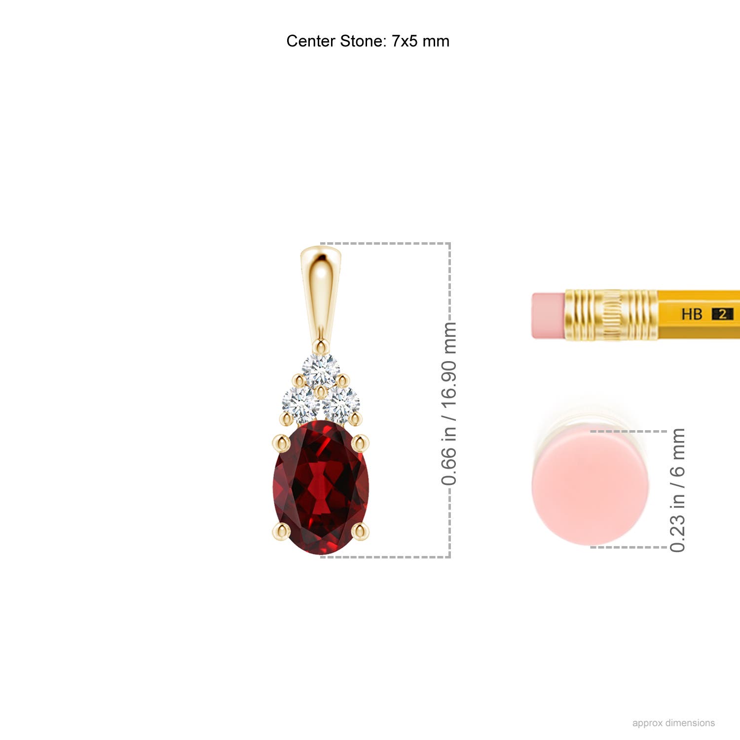 AAAA - Garnet / 1.01 CT / 14 KT Yellow Gold