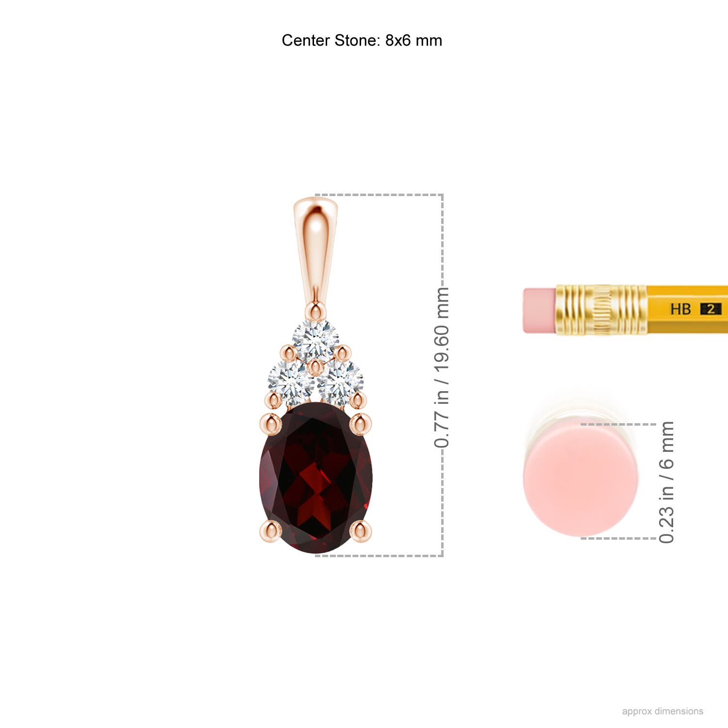 A - Garnet / 1.66 CT / 14 KT Rose Gold