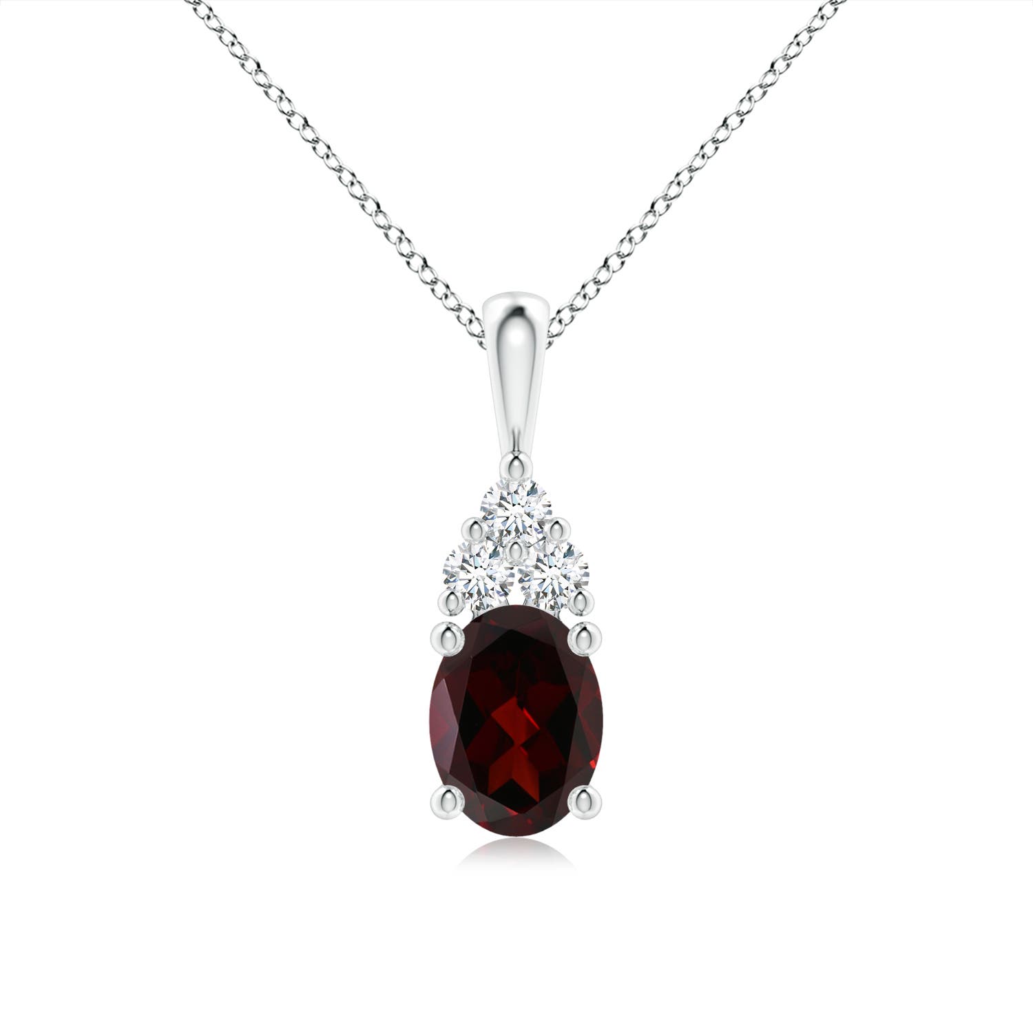 A - Garnet / 1.66 CT / 14 KT White Gold