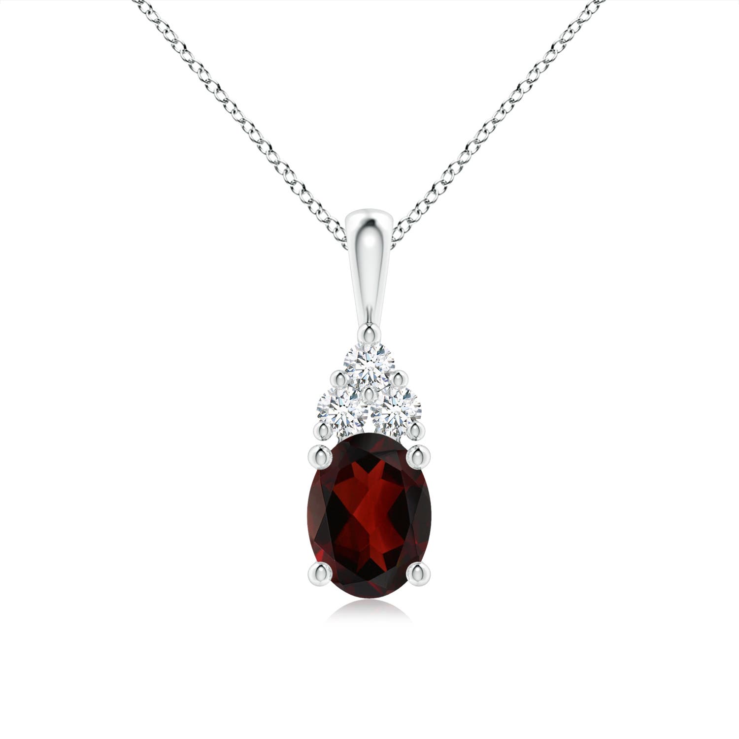 AA - Garnet / 1.66 CT / 14 KT White Gold