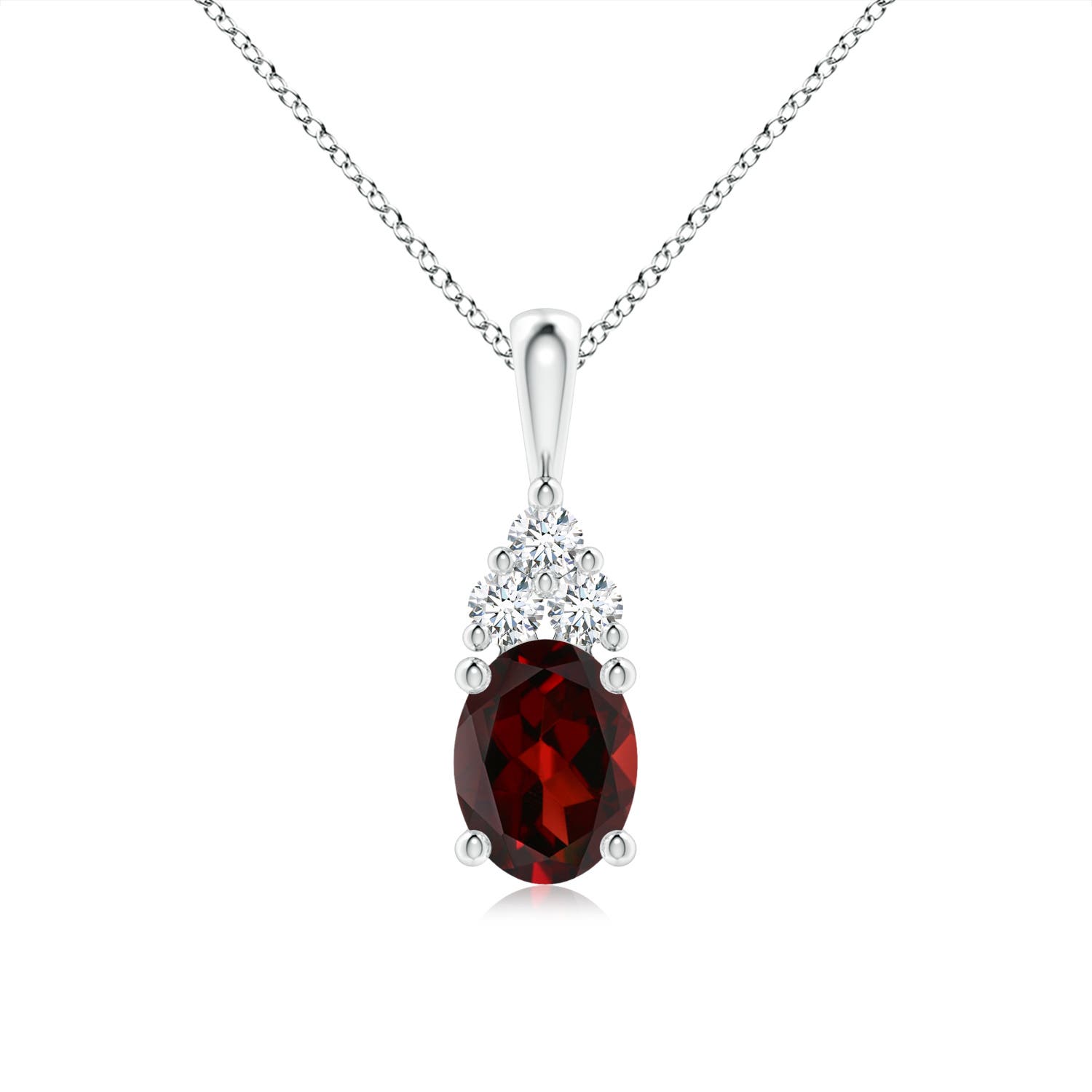 AAA - Garnet / 1.66 CT / 14 KT White Gold