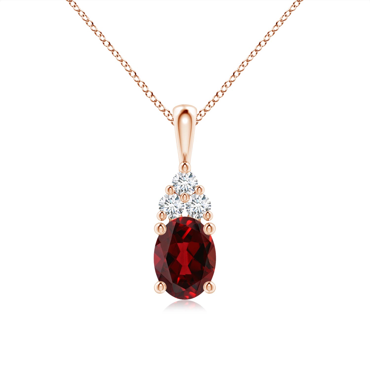 AAAA - Garnet / 1.66 CT / 14 KT Rose Gold