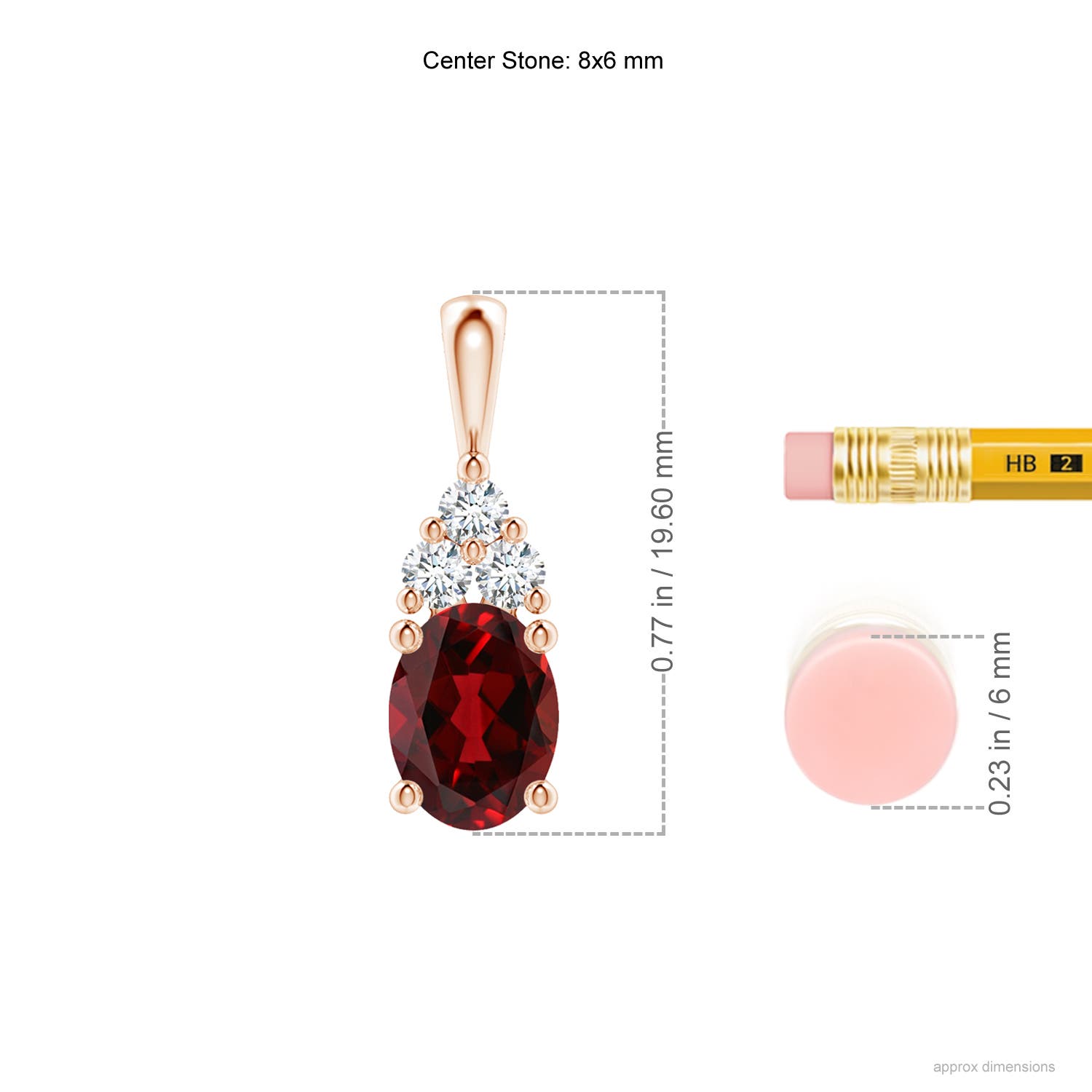 AAAA - Garnet / 1.66 CT / 14 KT Rose Gold