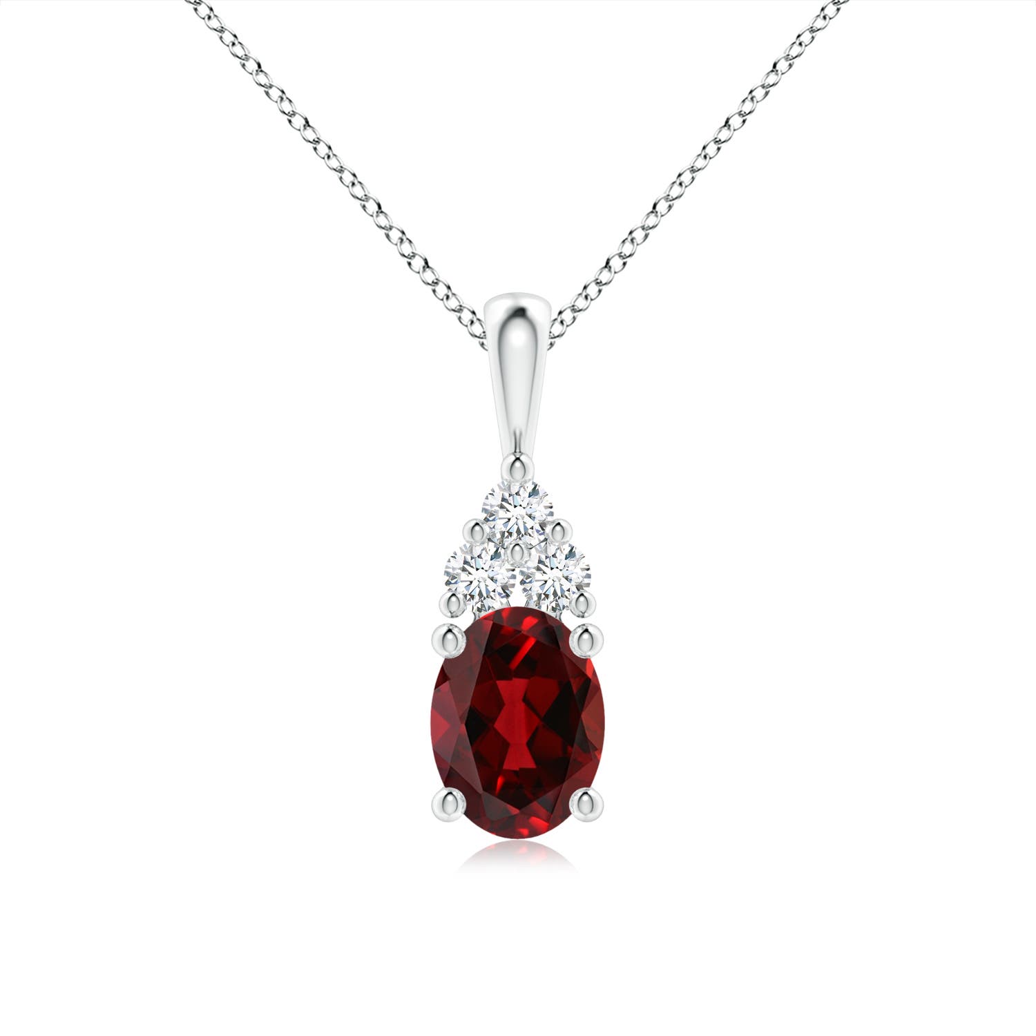 AAAA - Garnet / 1.66 CT / 14 KT White Gold