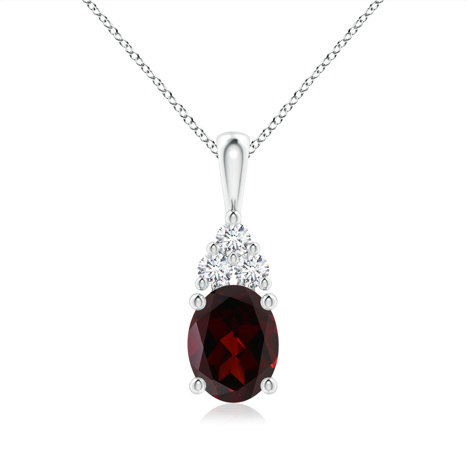 A - Garnet / 2.23 CT / 14 KT White Gold