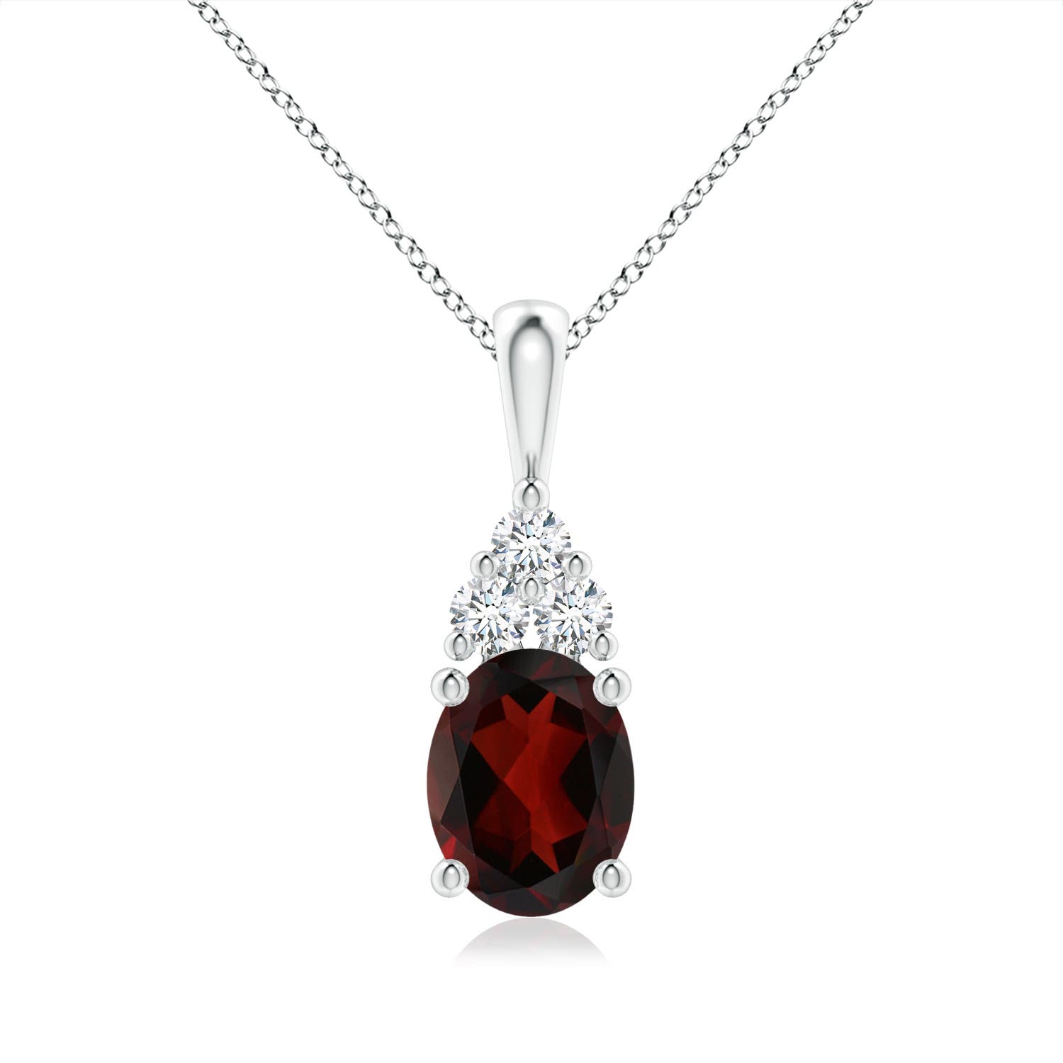 AA - Garnet / 2.23 CT / 14 KT White Gold