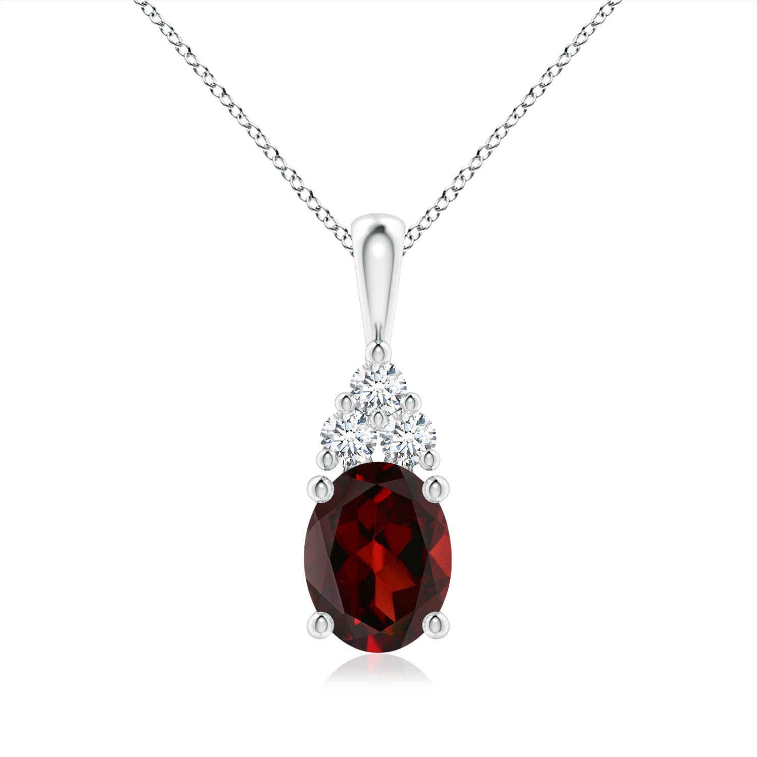 AAA - Garnet / 2.23 CT / 14 KT White Gold