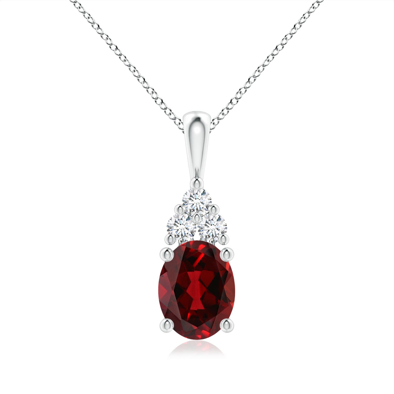 AAAA - Garnet / 2.23 CT / 14 KT White Gold