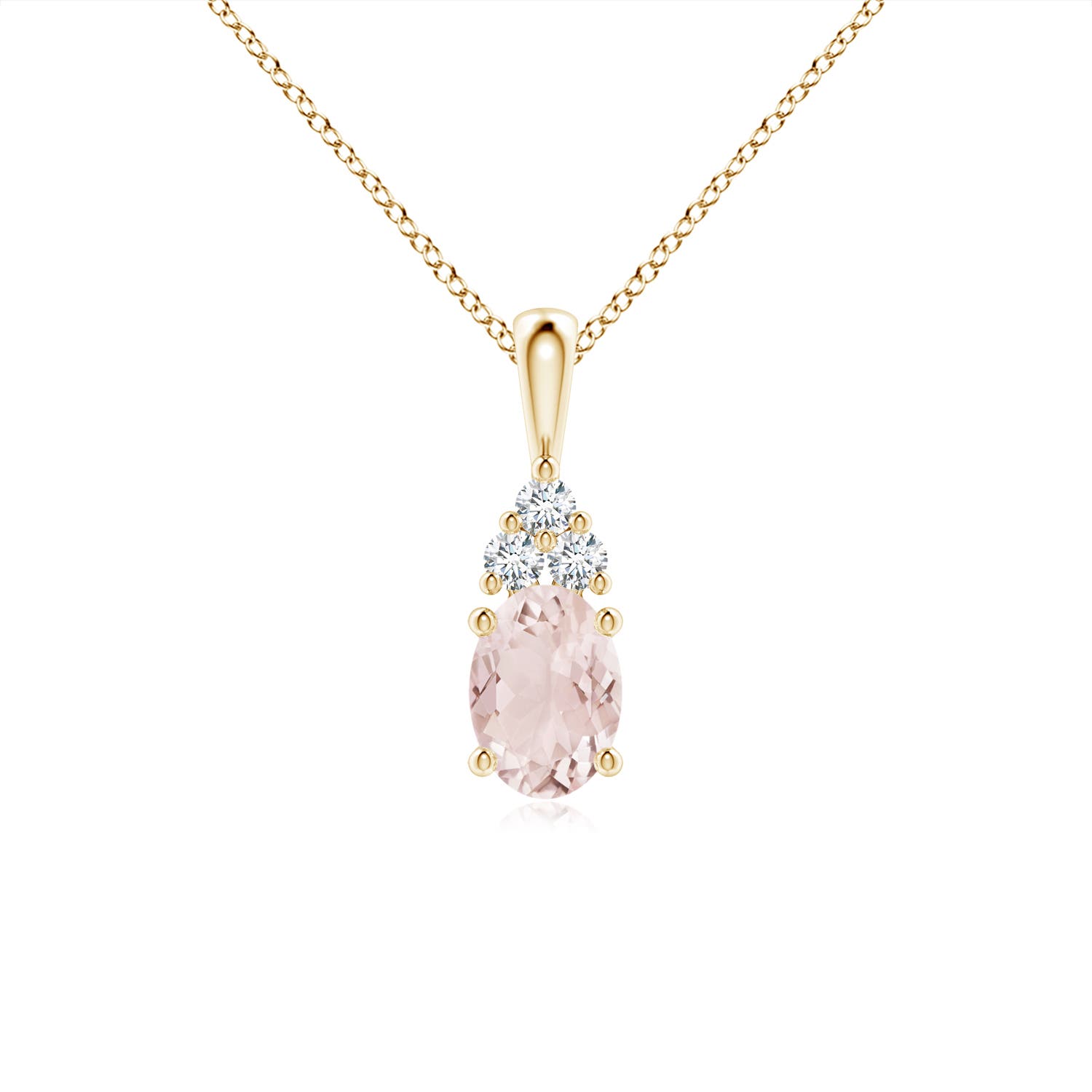 A - Morganite / 0.81 CT / 14 KT Yellow Gold