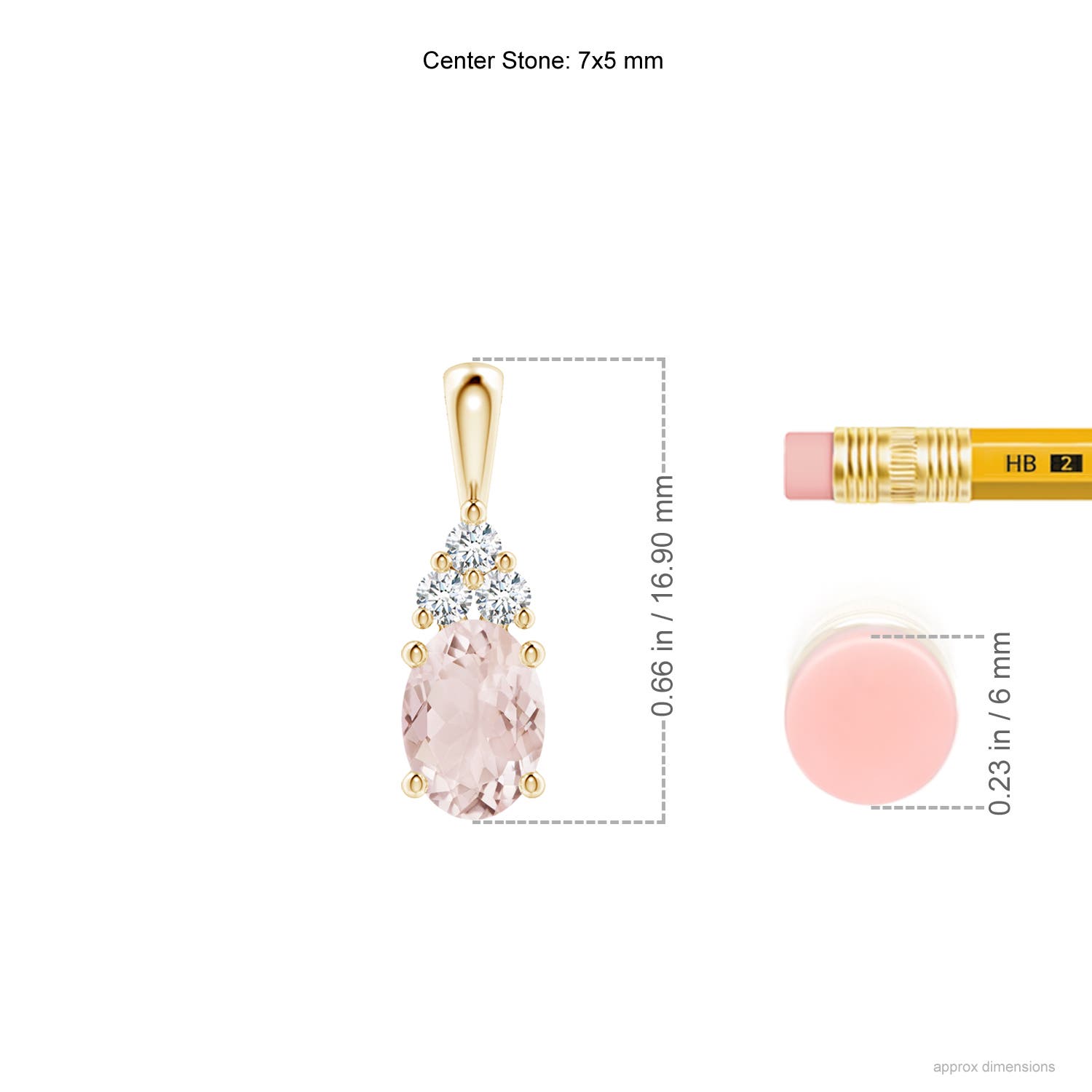 A - Morganite / 0.81 CT / 14 KT Yellow Gold