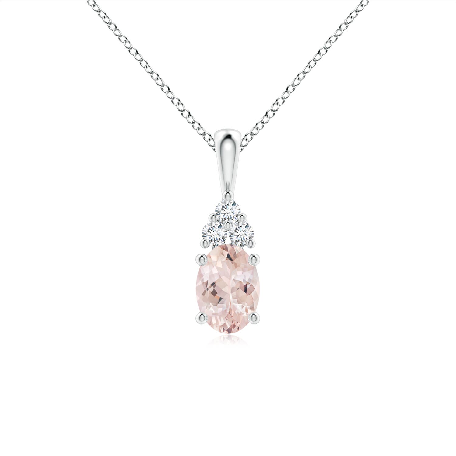 AA - Morganite / 0.81 CT / 14 KT White Gold