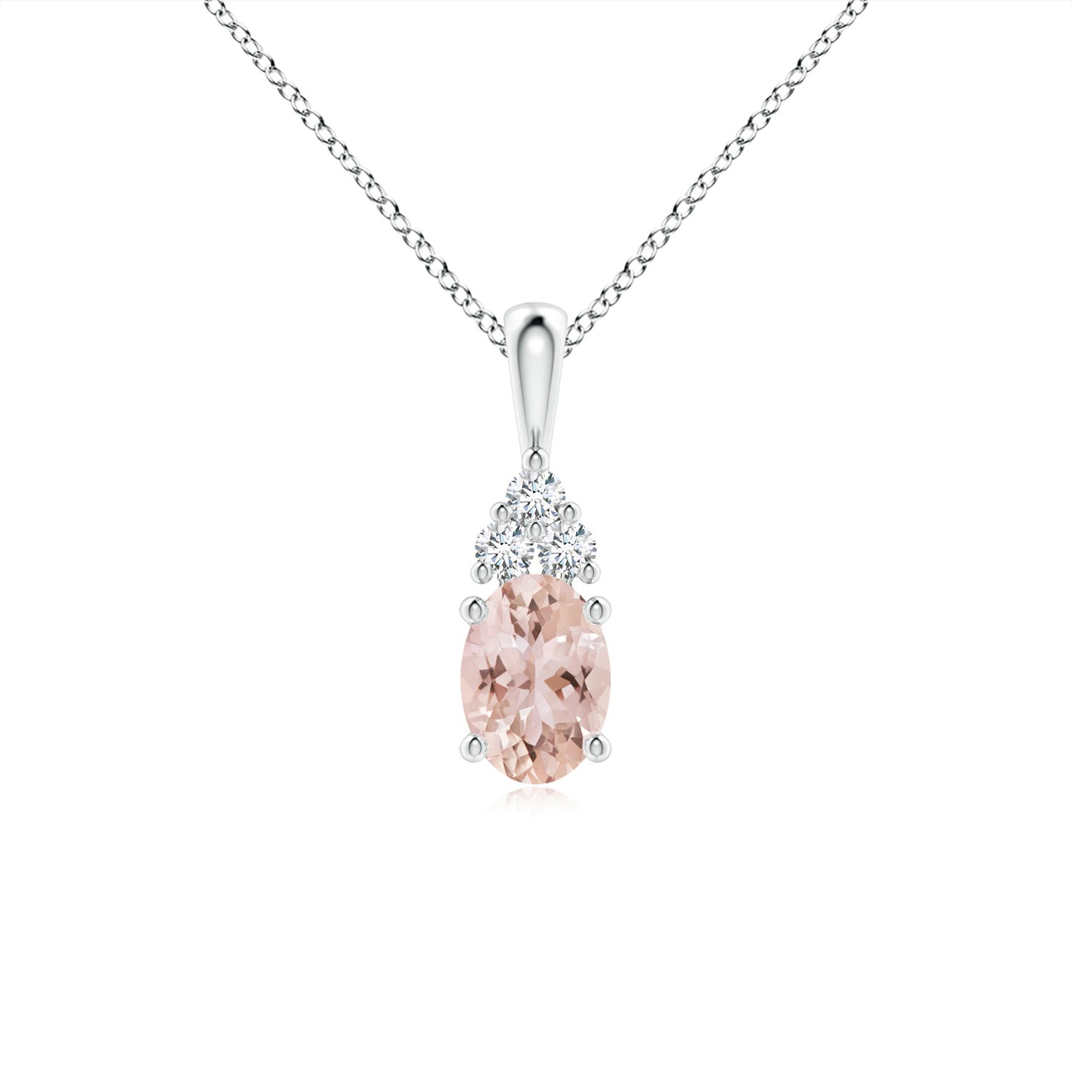 AAA - Morganite / 0.81 CT / 14 KT White Gold