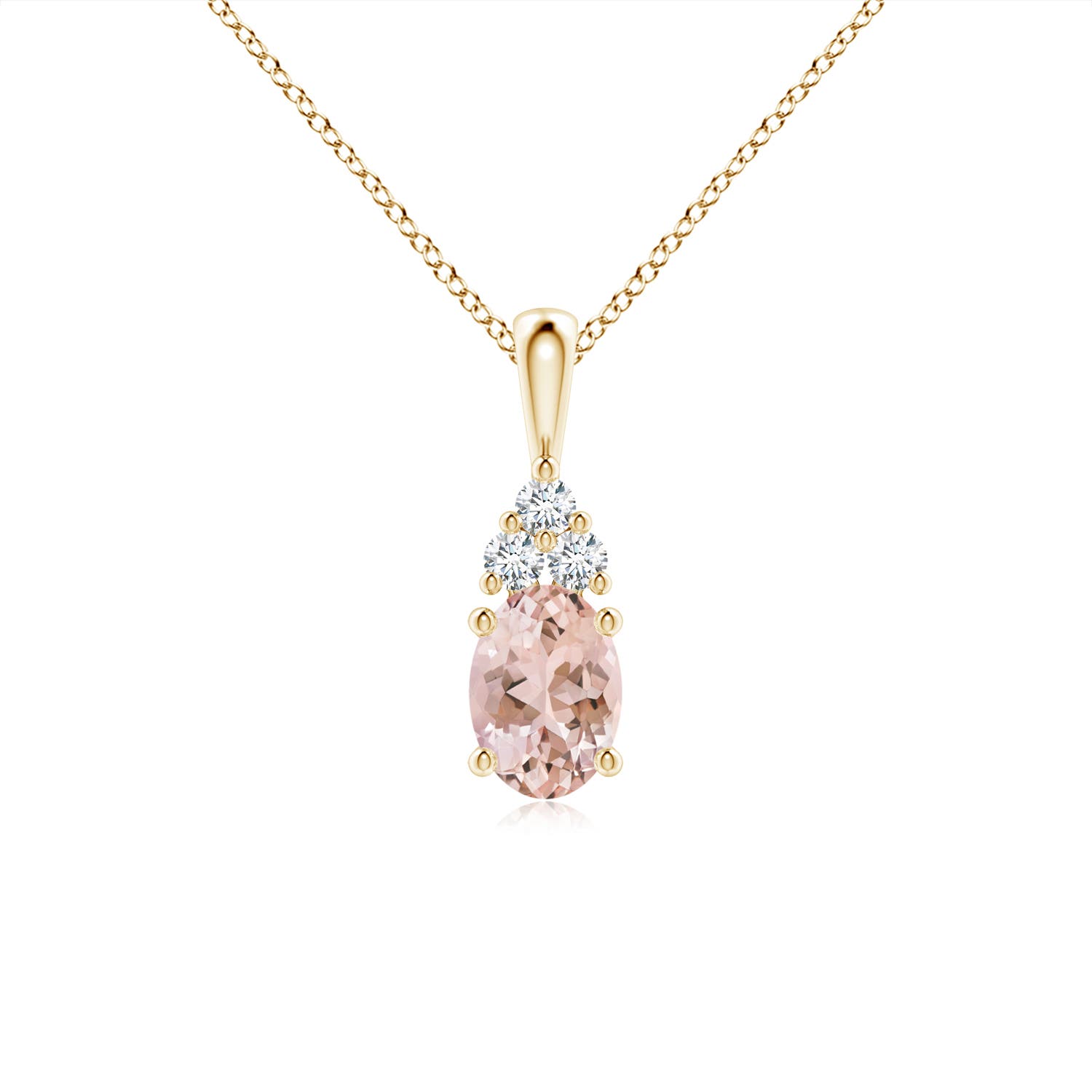 AAAA - Morganite / 0.81 CT / 14 KT Yellow Gold