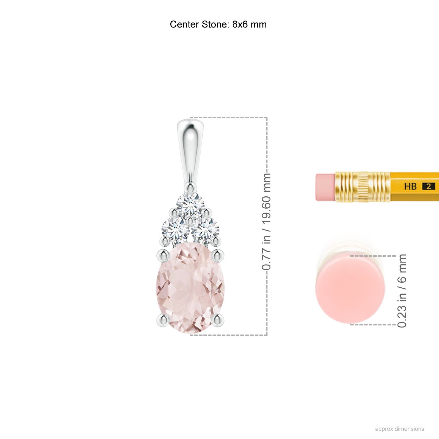 A - Morganite / 1.31 CT / 14 KT White Gold