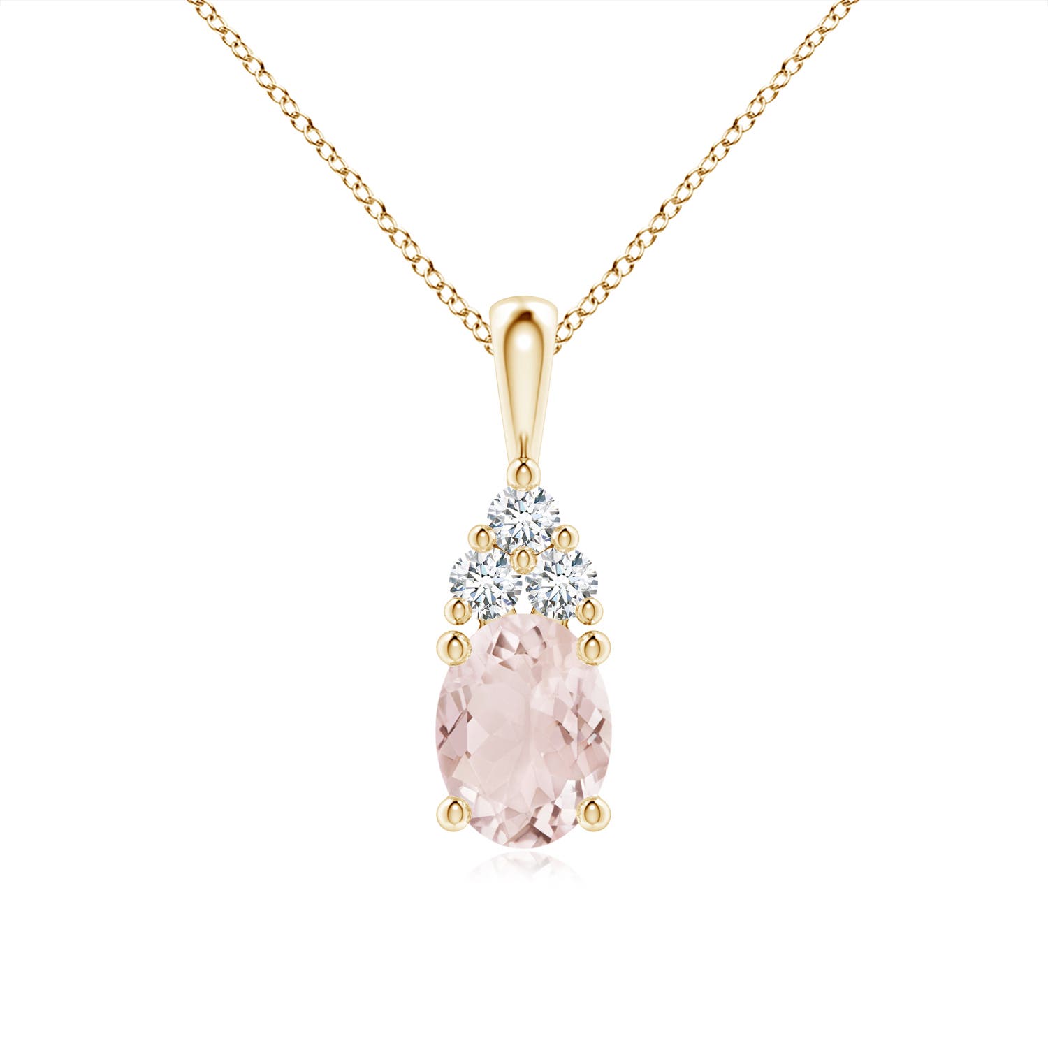 A - Morganite / 1.31 CT / 14 KT Yellow Gold