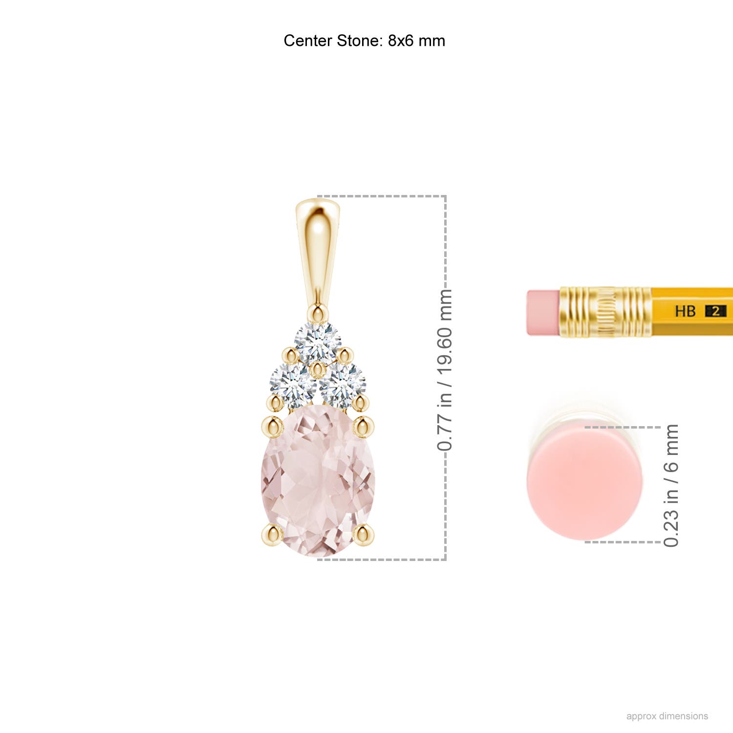 A - Morganite / 1.31 CT / 14 KT Yellow Gold