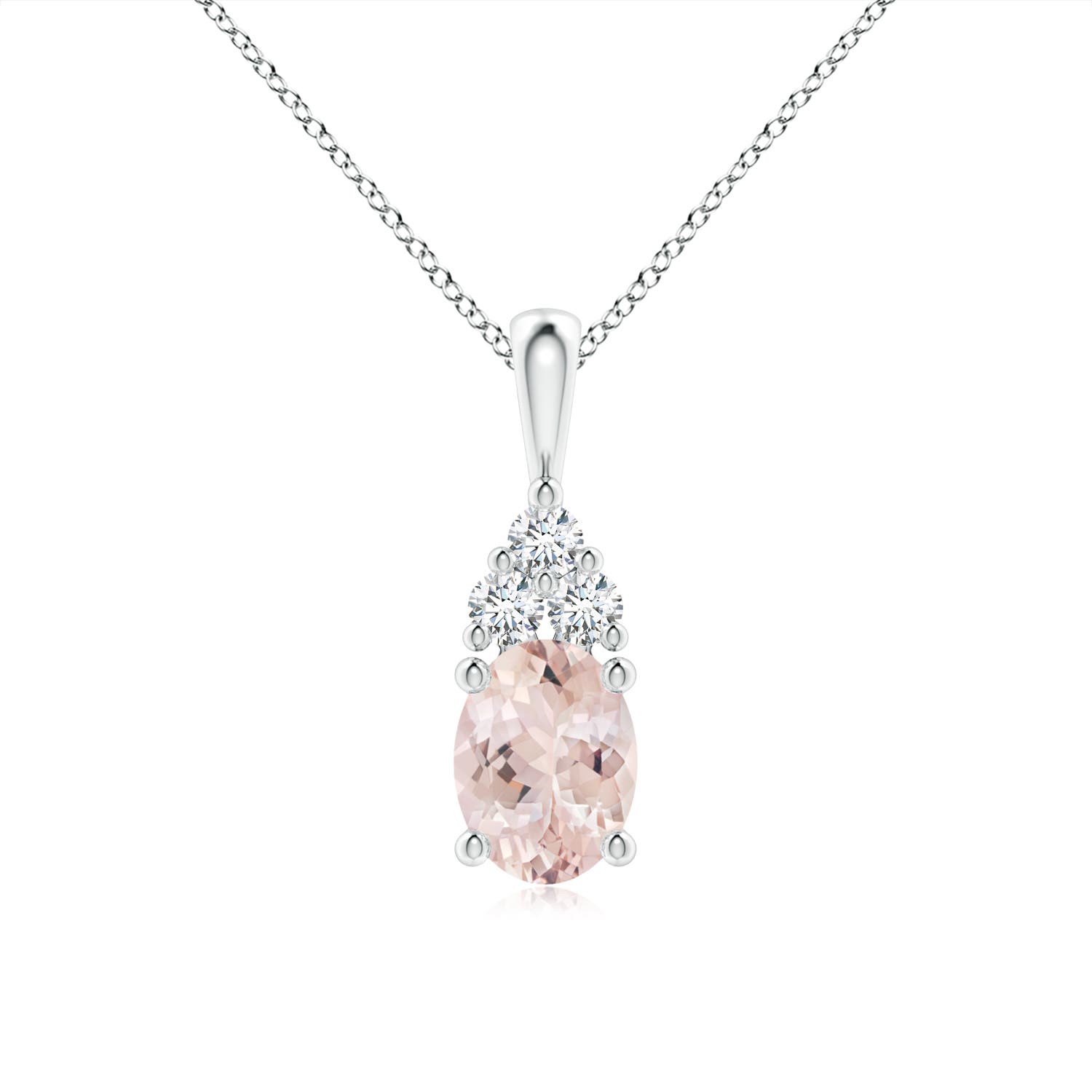 AA - Morganite / 1.31 CT / 14 KT White Gold