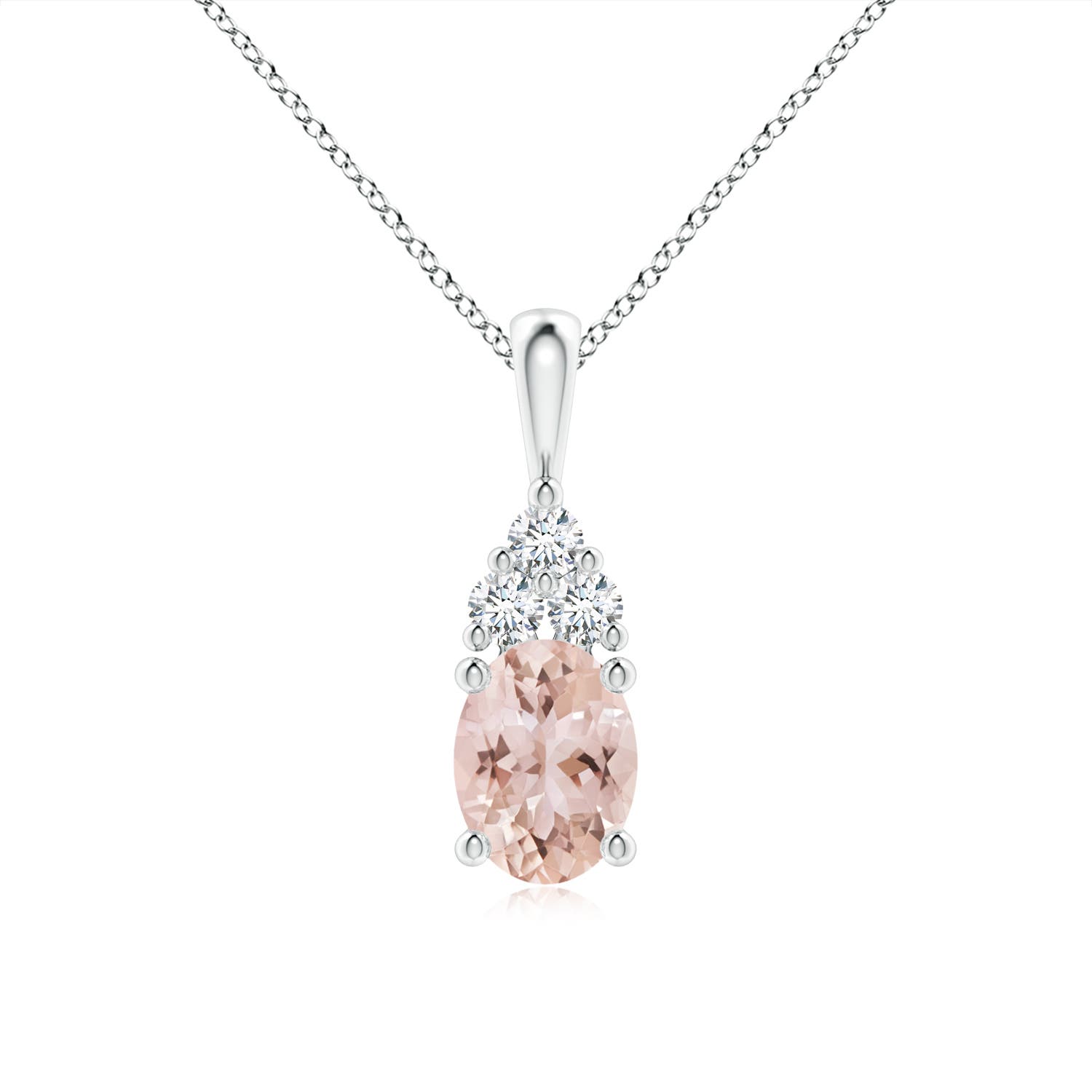 AAA - Morganite / 1.31 CT / 14 KT White Gold