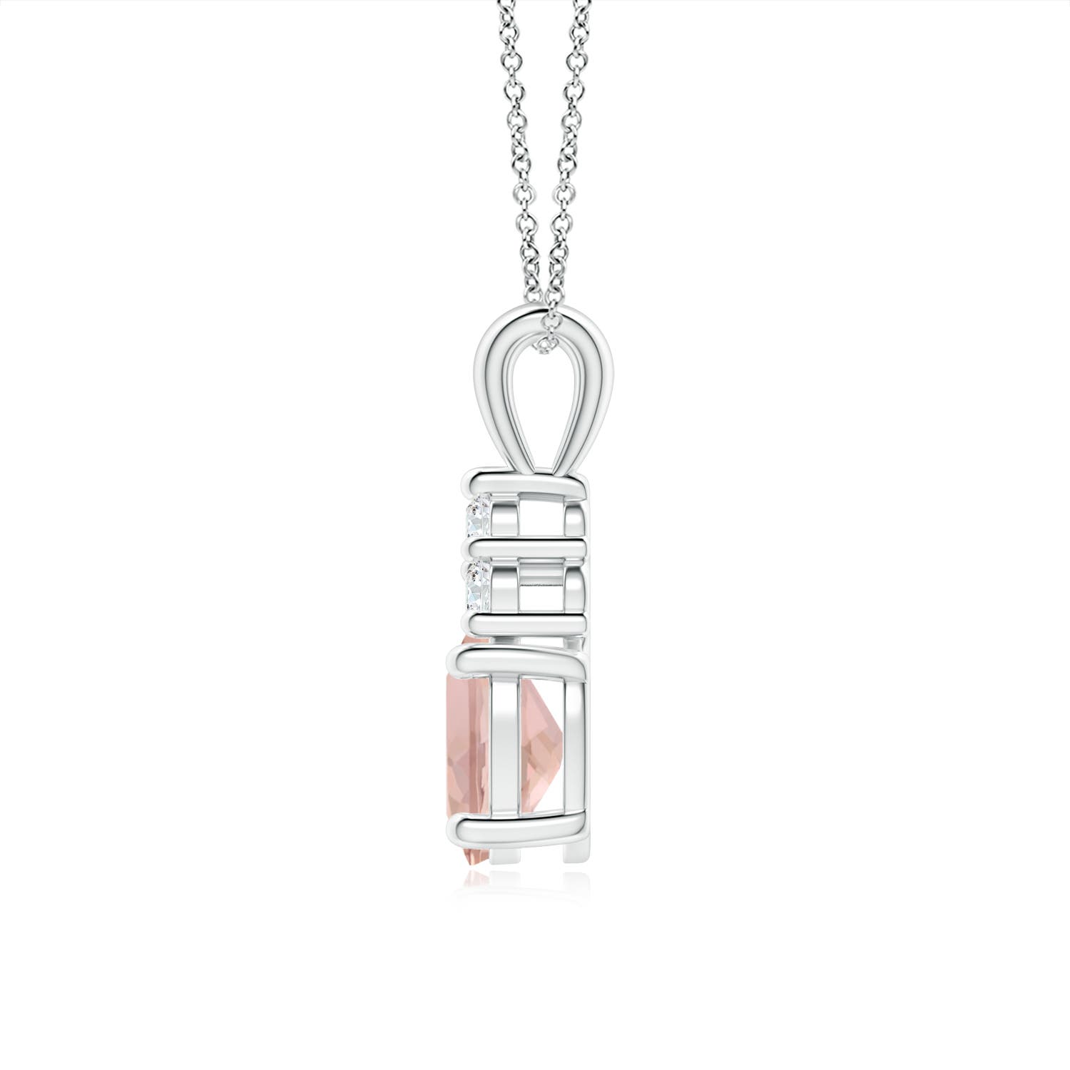 AAAA - Morganite / 1.31 CT / 14 KT White Gold