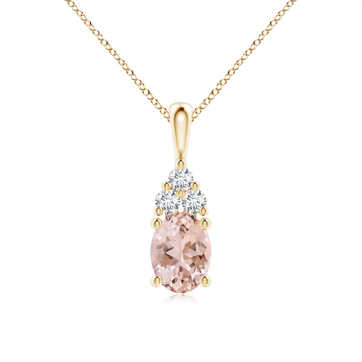 AAAA - Morganite / 1.31 CT / 14 KT Yellow Gold