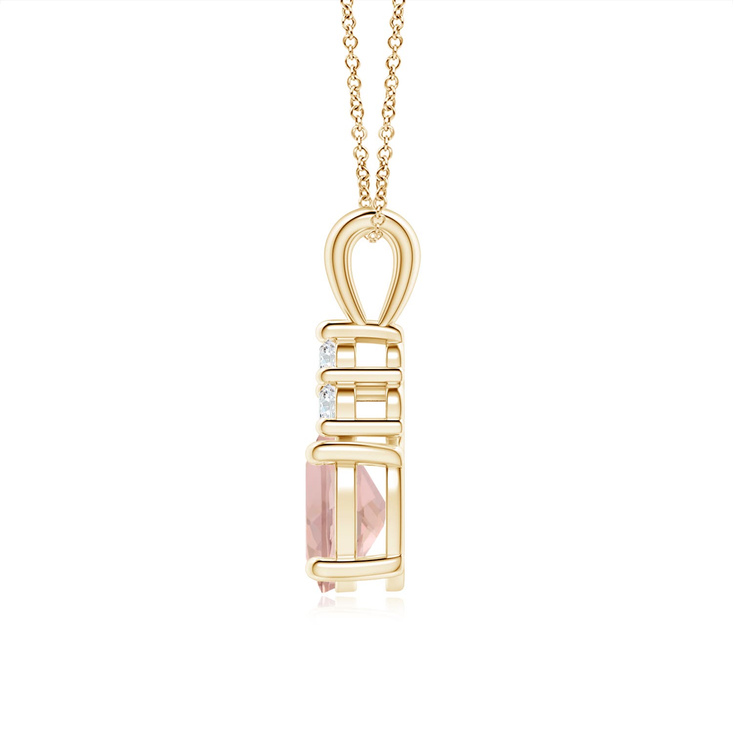 AAAA - Morganite / 1.31 CT / 14 KT Yellow Gold