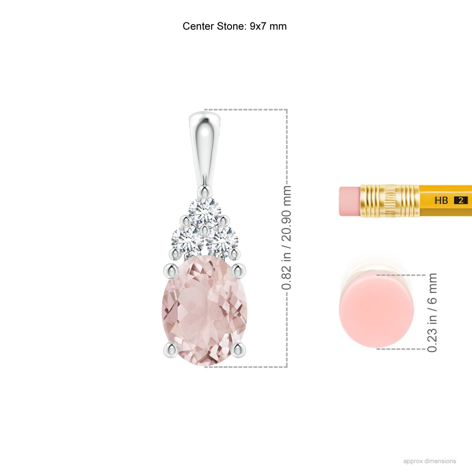 A - Morganite / 1.88 CT / 14 KT White Gold