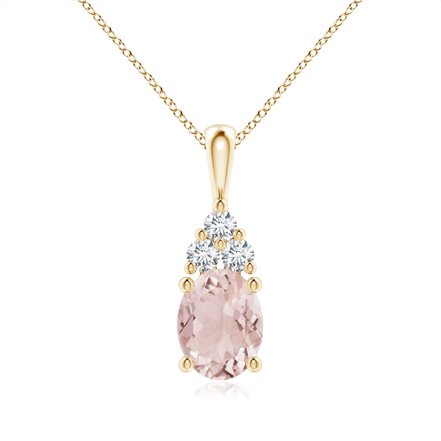 A - Morganite / 1.88 CT / 14 KT Yellow Gold