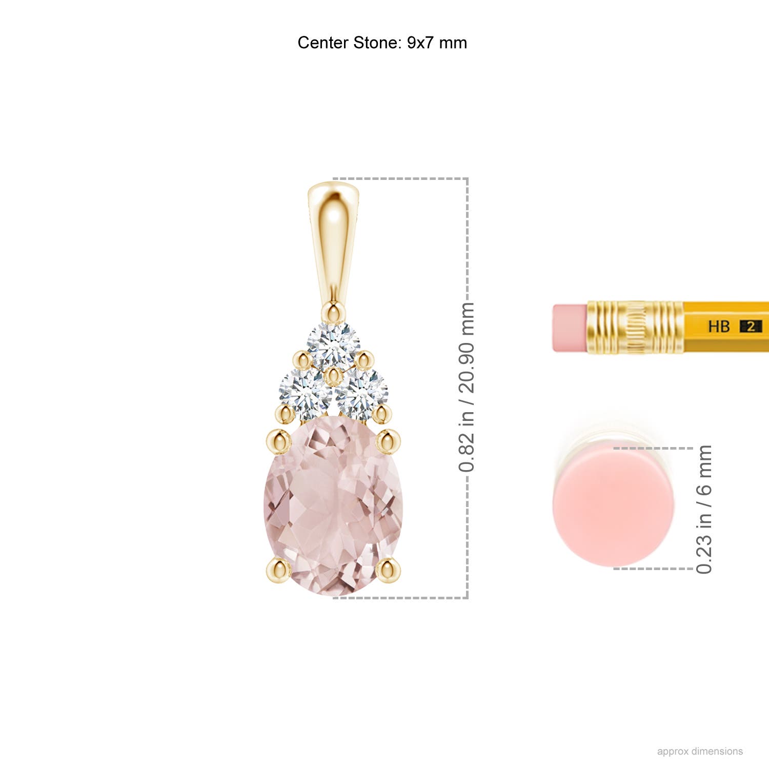 A - Morganite / 1.88 CT / 14 KT Yellow Gold