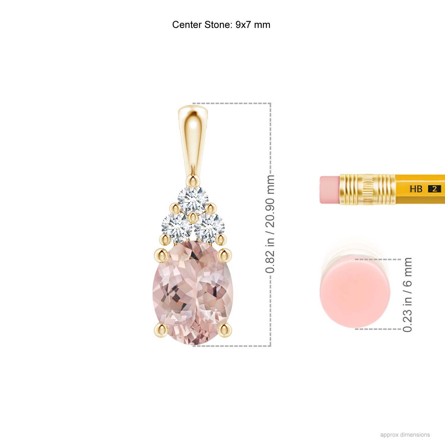 AA - Morganite / 1.88 CT / 14 KT Yellow Gold