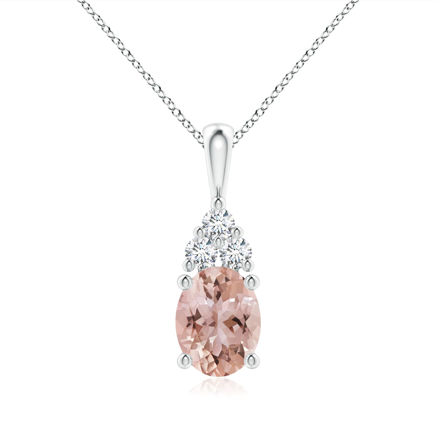 AAA - Morganite / 1.88 CT / 14 KT White Gold