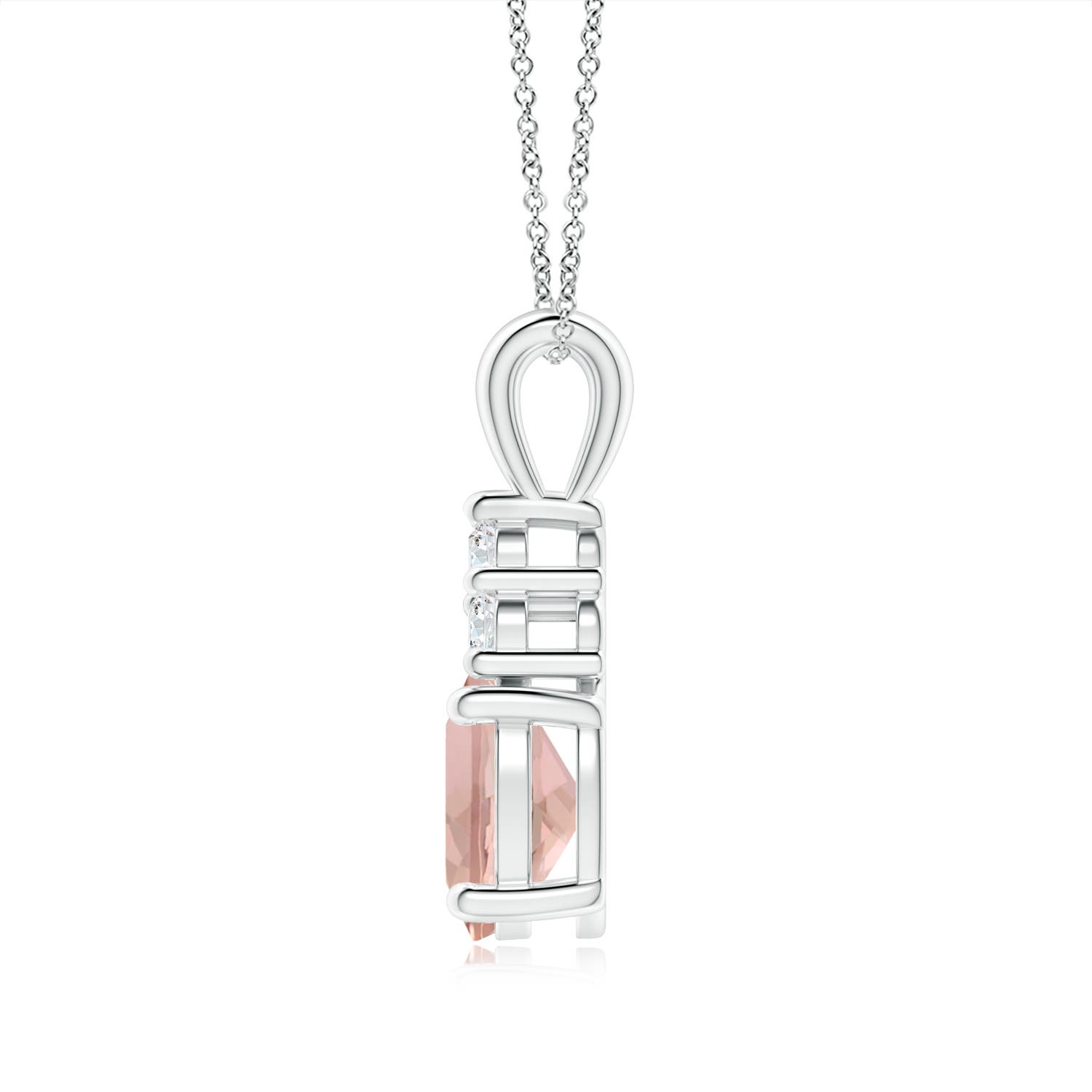 AAA - Morganite / 1.88 CT / 14 KT White Gold