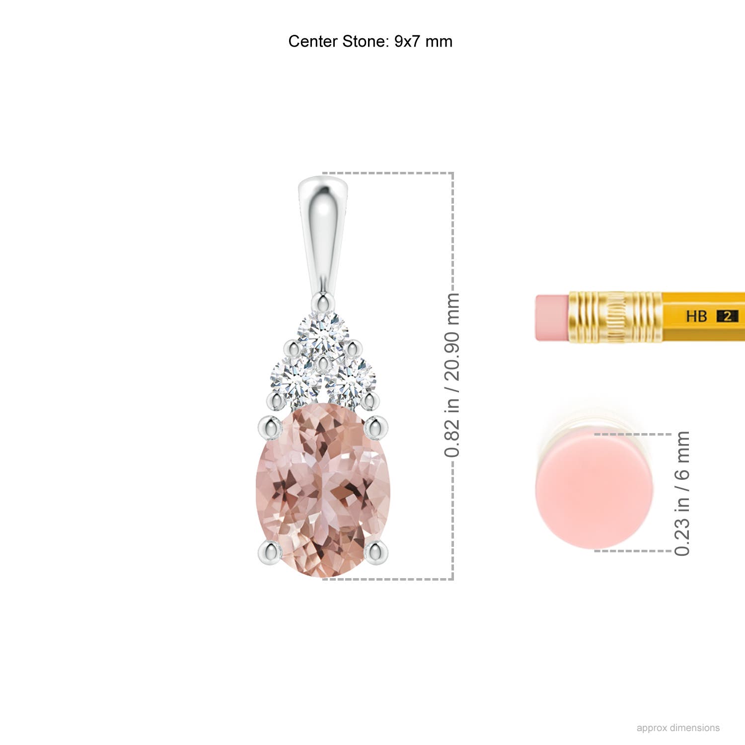 AAA - Morganite / 1.88 CT / 14 KT White Gold