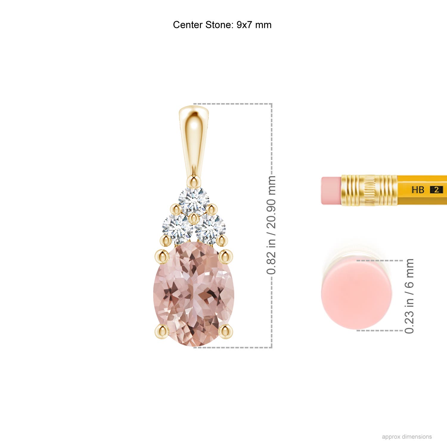 AAA - Morganite / 1.88 CT / 14 KT Yellow Gold